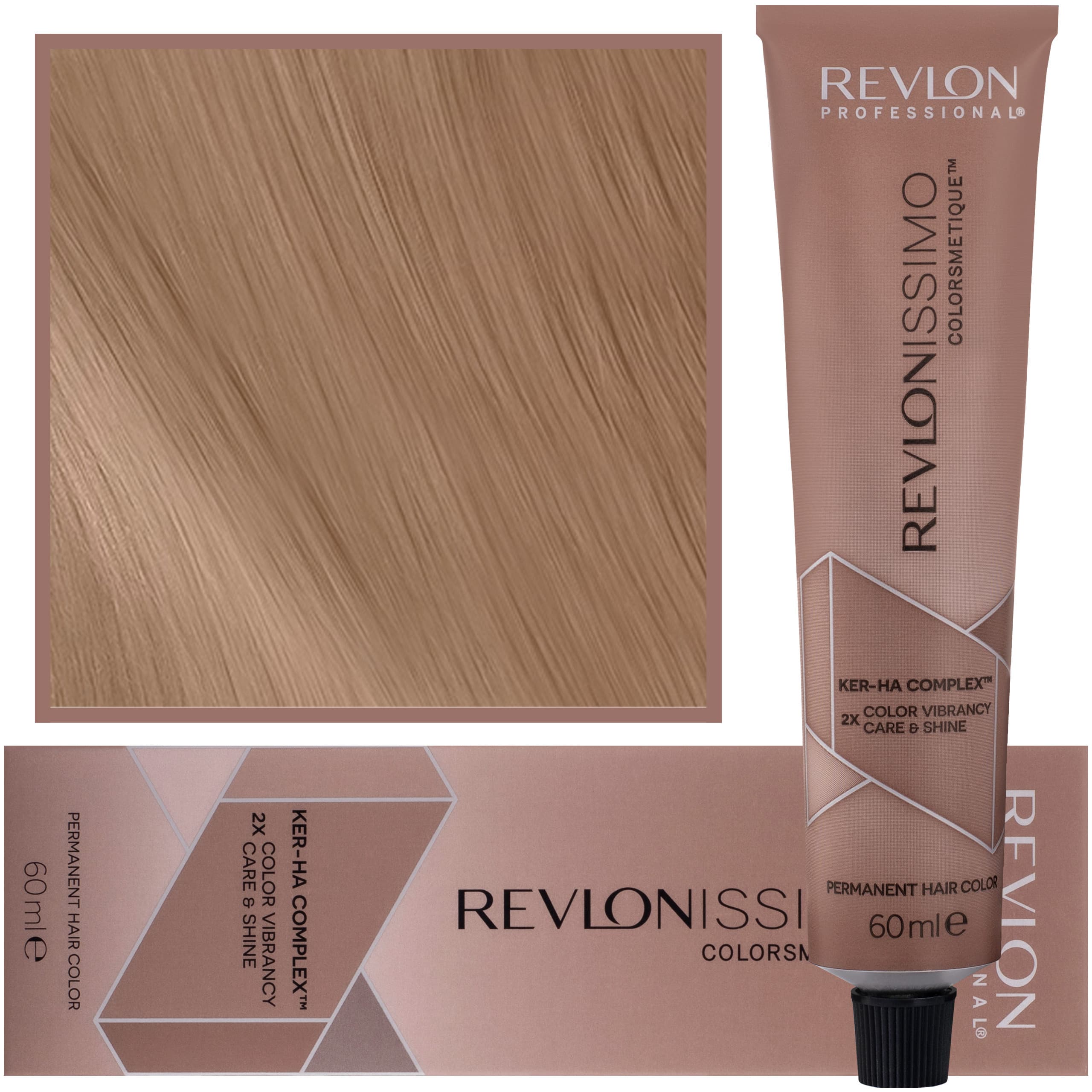 Revlonissimo Colorsmetique High Coverage - profesjonalna farba do siwych włosów, HC 8,42 | Ciemny Miedziany Jasny Blond