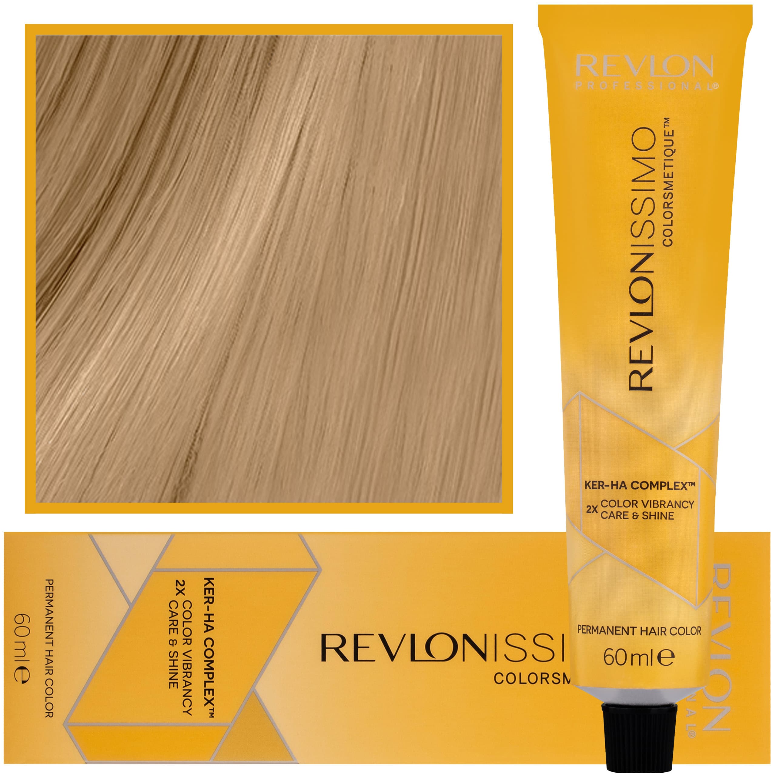 Revlonissimo Colorsmetique High Coverage - profesjonalna farba do siwych włosów, HC 9,31 | Bardzo Jasny Złoty Piaskowy Blond