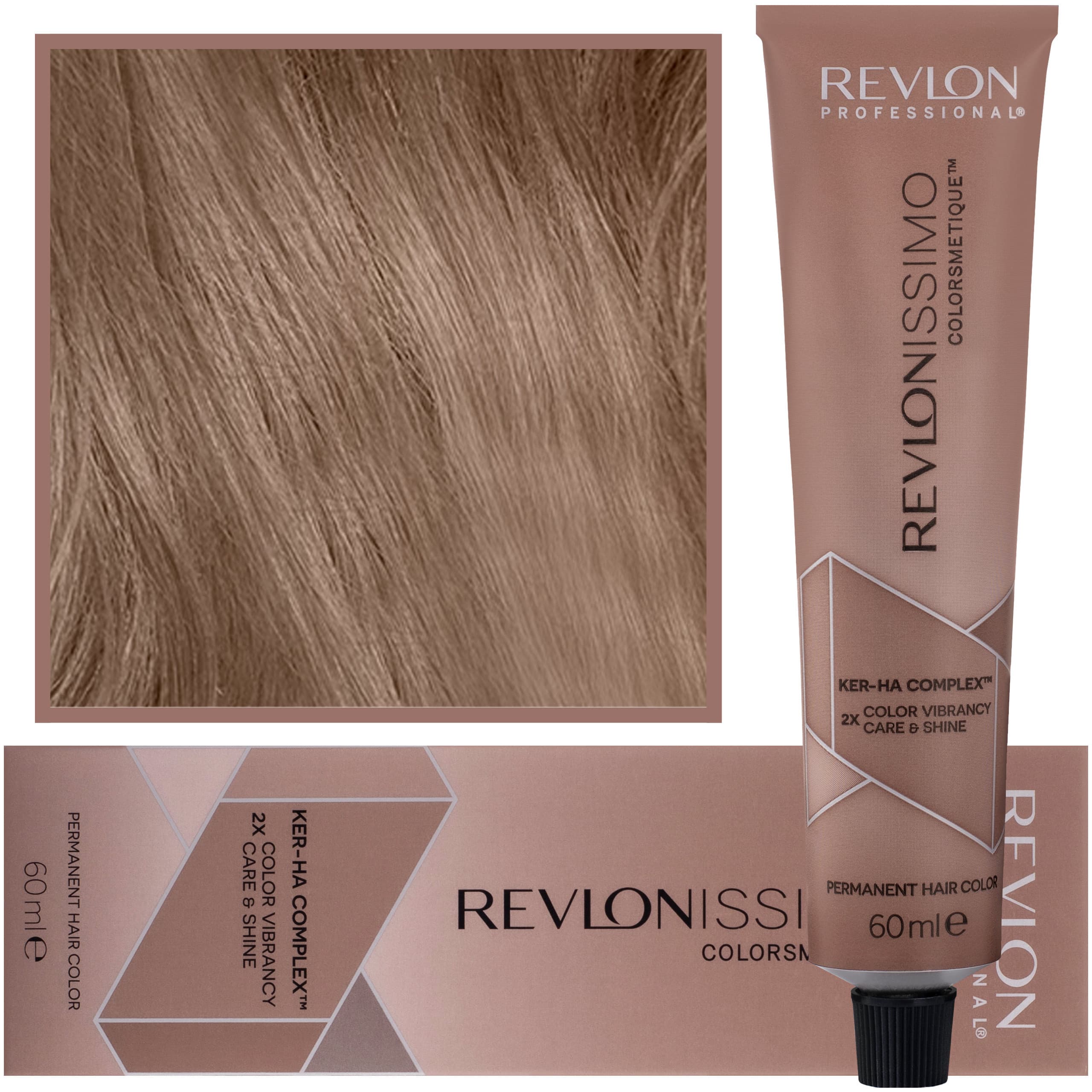 Revlonissimo Colorsmetique - kremowa farba do włosów, 7,24 | Średni Opalizujący Kasztanowy Blond