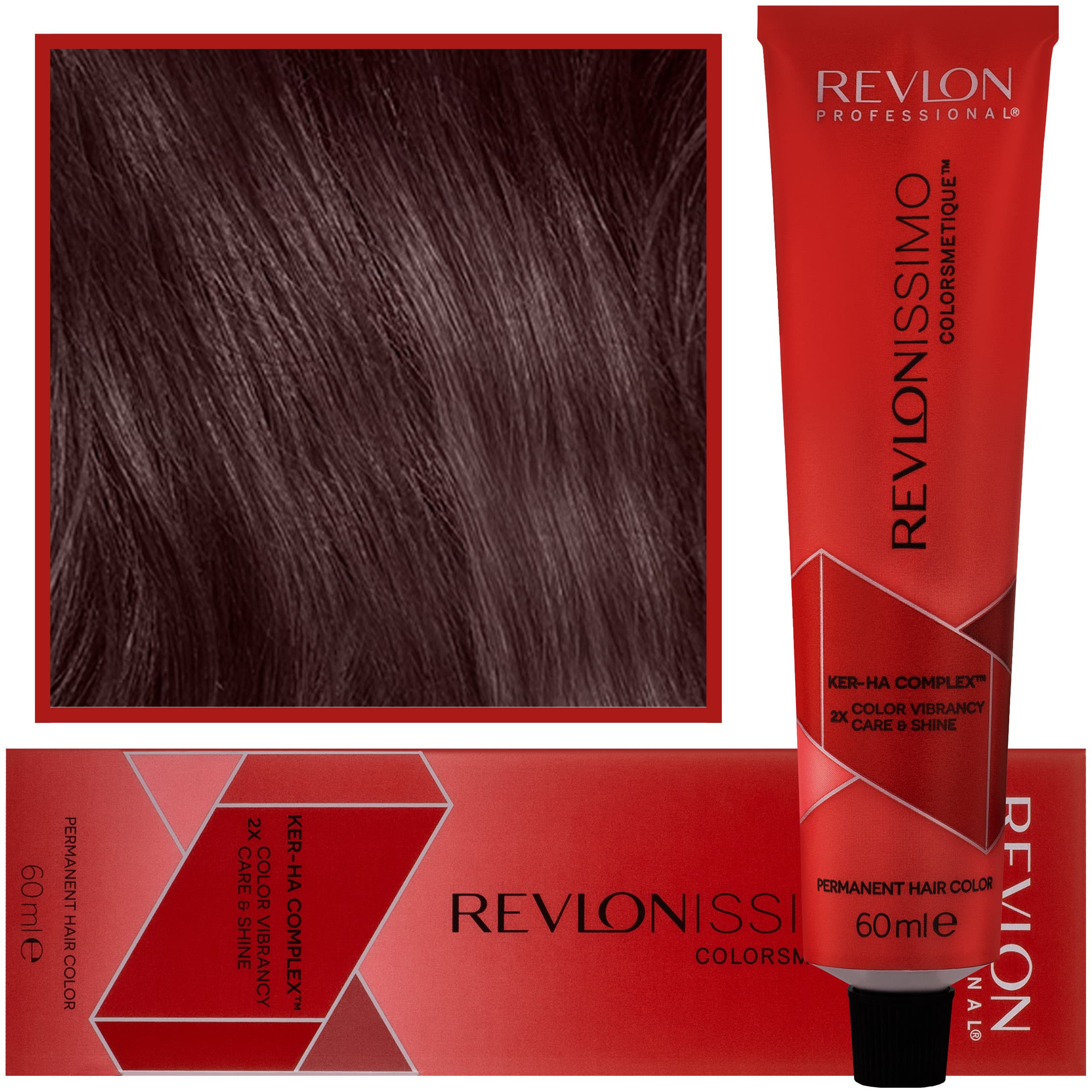 Revlonissimo Colorsmetique - kremowa farba do włosów, 4,5 | Średni Mahoniowy Brąz
