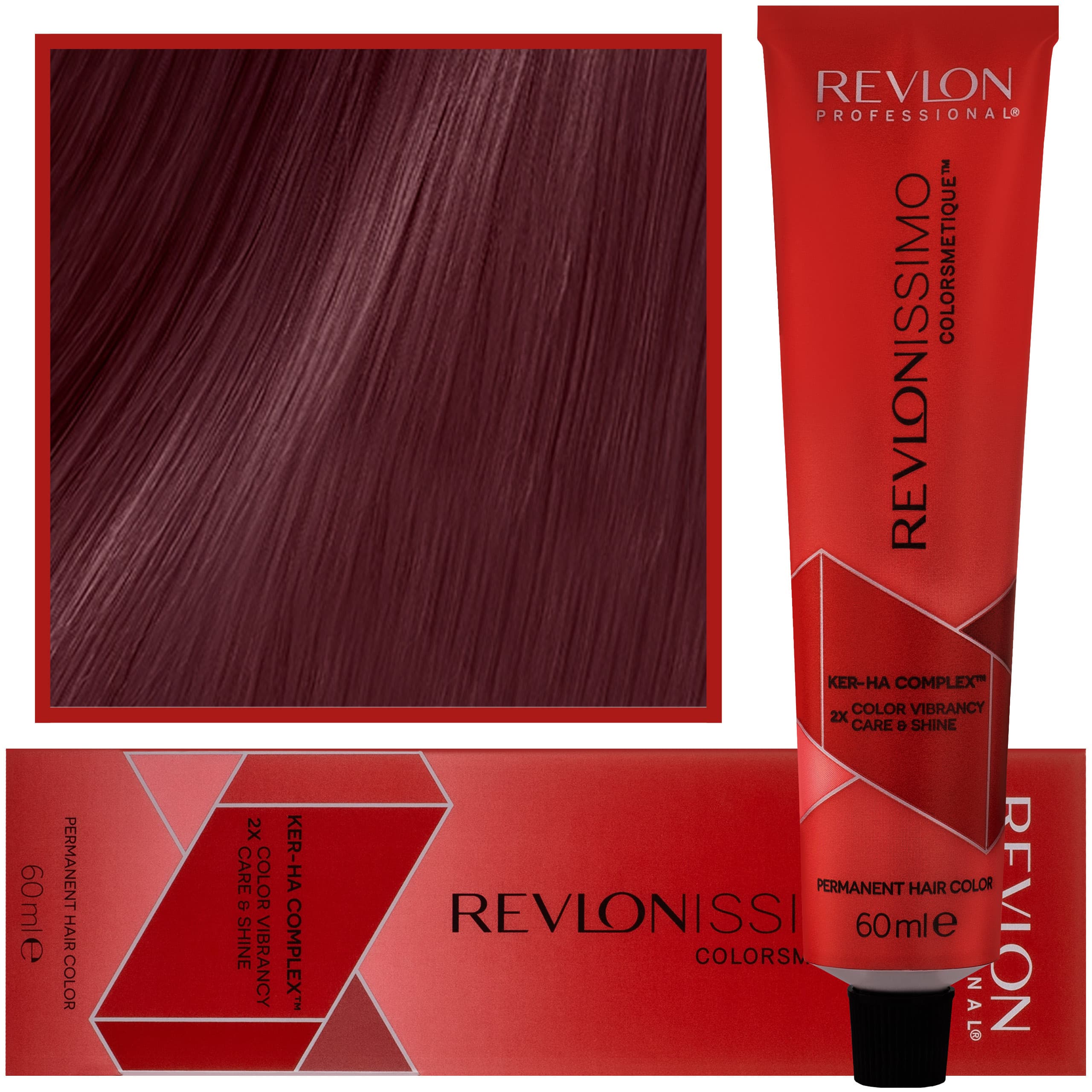 Revlonissimo Colorsmetique - kremowa farba do włosów, 4,65 | Średni Czerwony Mahoniowy Brąz