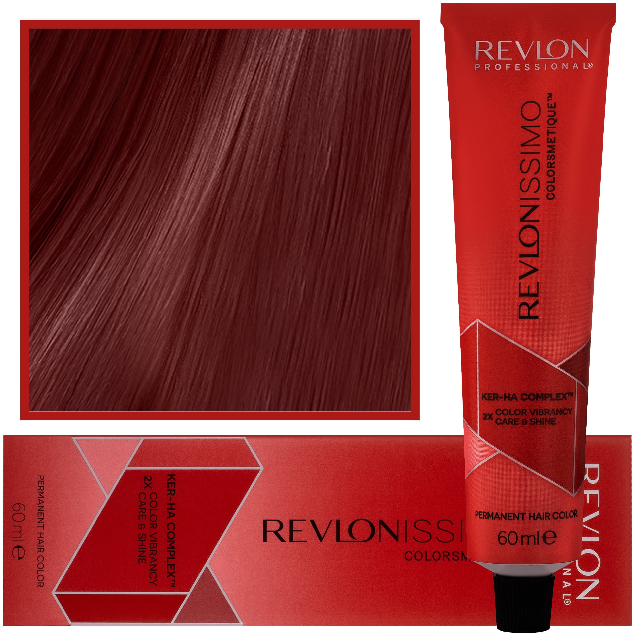 Revlonissimo Colorsmetique - kremowa farba do włosów, 5,65 | Jasny Czerwony Mahoniowy Brąz
