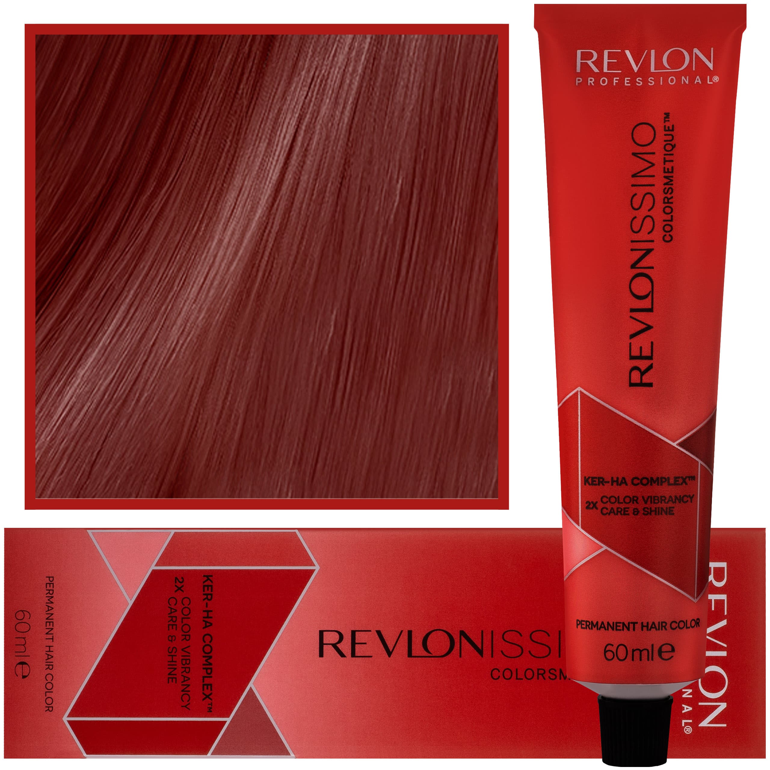 Revlonissimo Colorsmetique - kremowa farba do włosów, 6,65 | Ciemny Czerwony Mahoniowy Blond