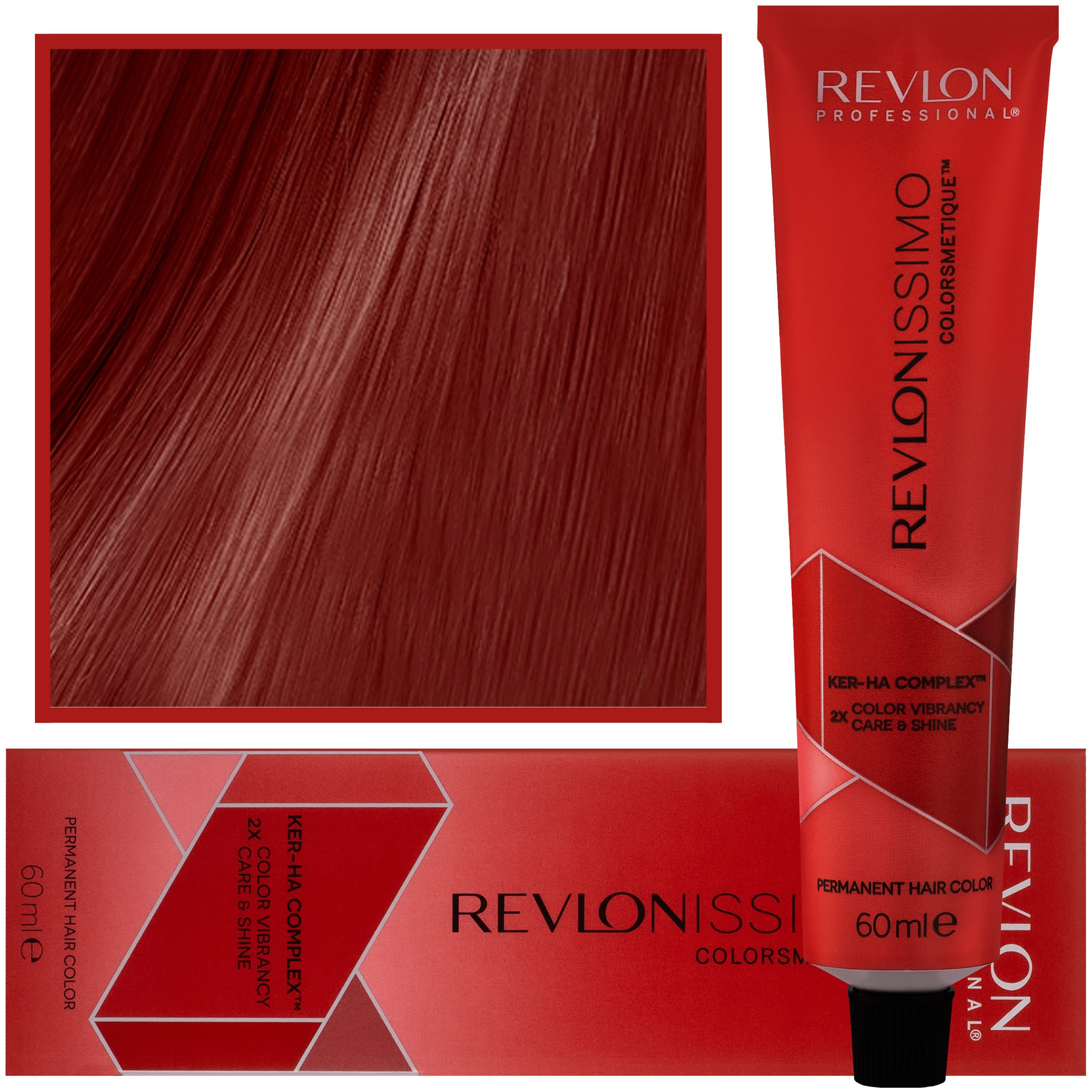 Revlonissimo Colorsmetique - kremowa farba do włosów, 55,60 | Intensywna Ciemna Czerwień