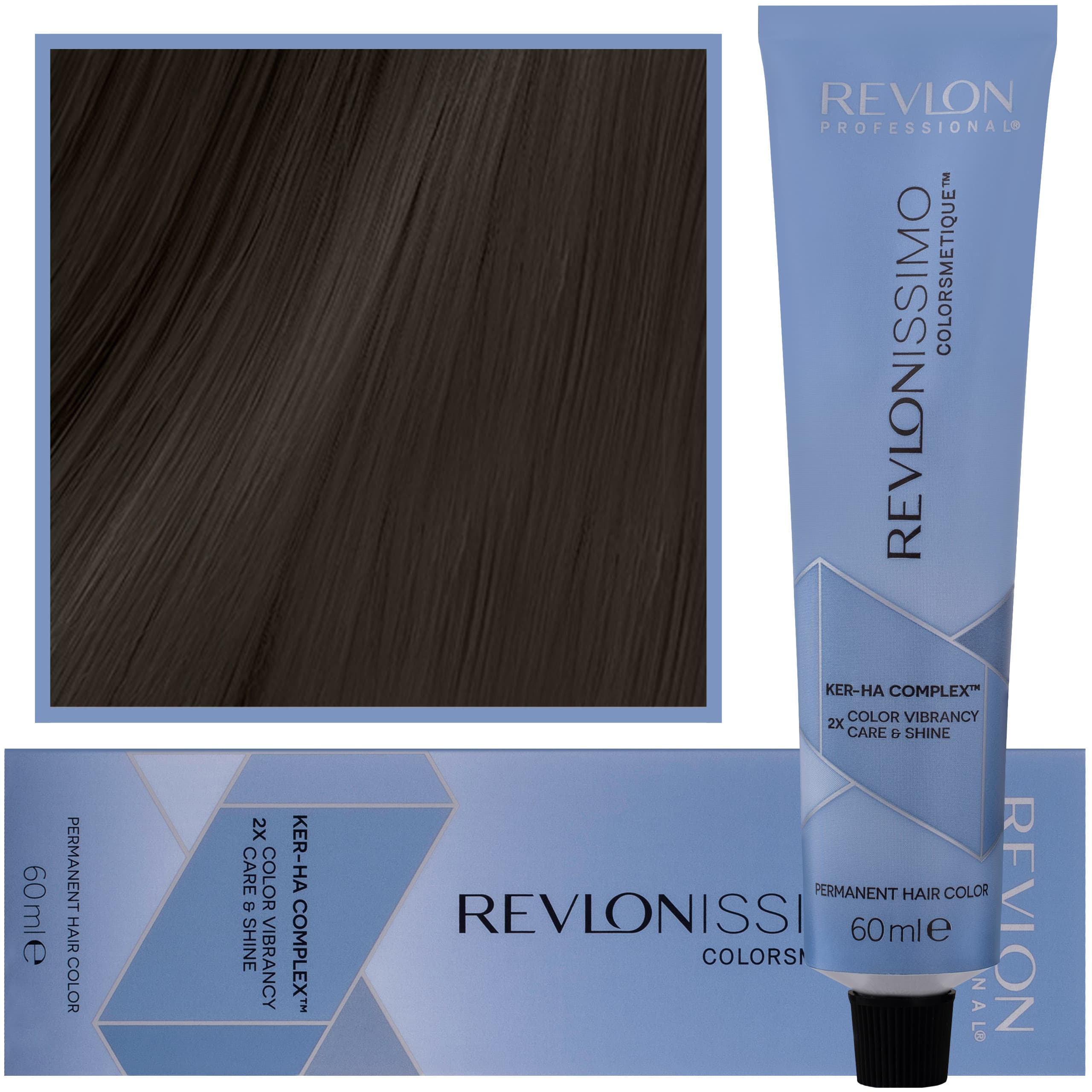 Revlonissimo Colorsmetique - kremowa farba do włosów, 4,11 | Średni Intensywny Popielaty Brąz
