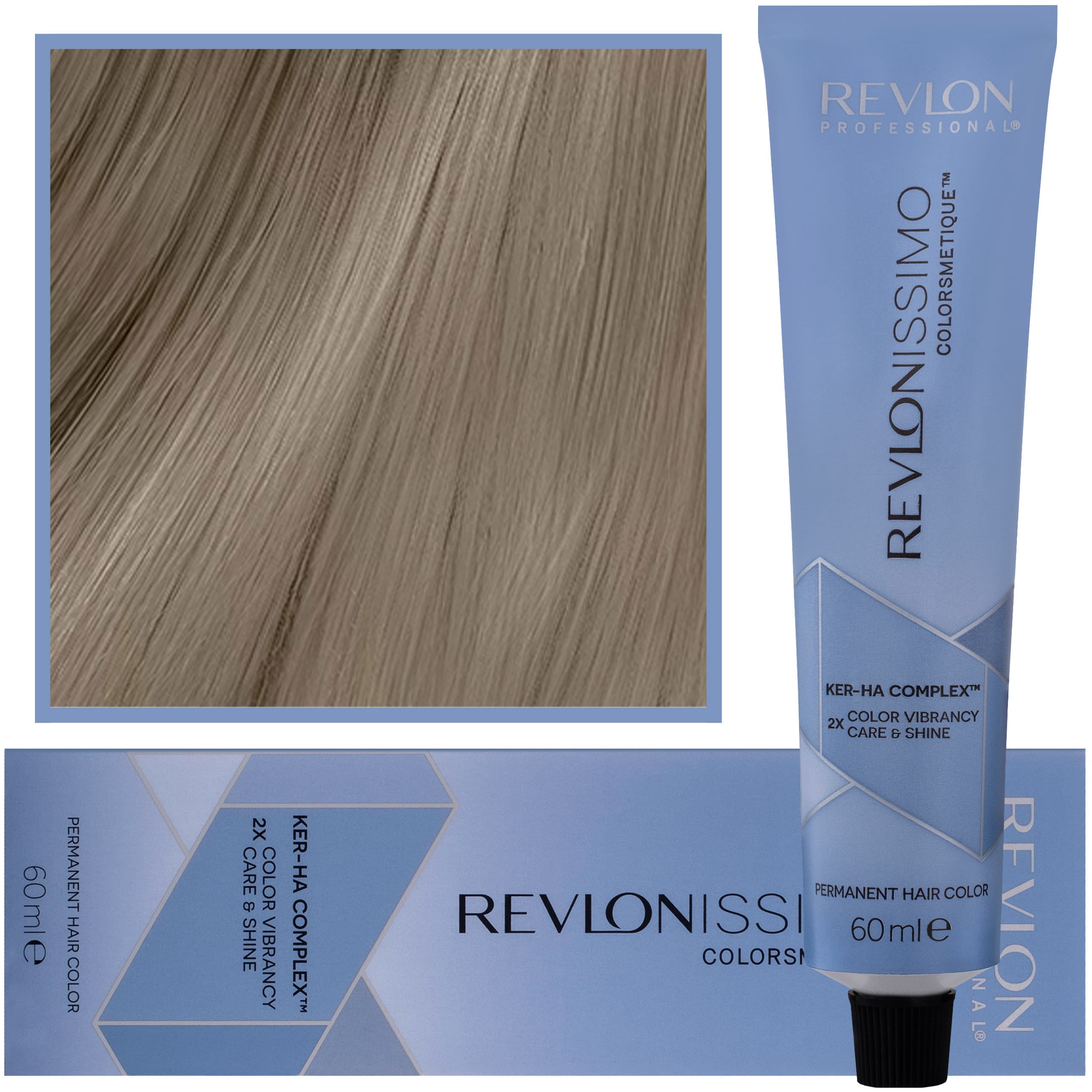 Revlonissimo Colorsmetique - kremowa farba do włosów, 7,1 | Średni Popielaty Blond