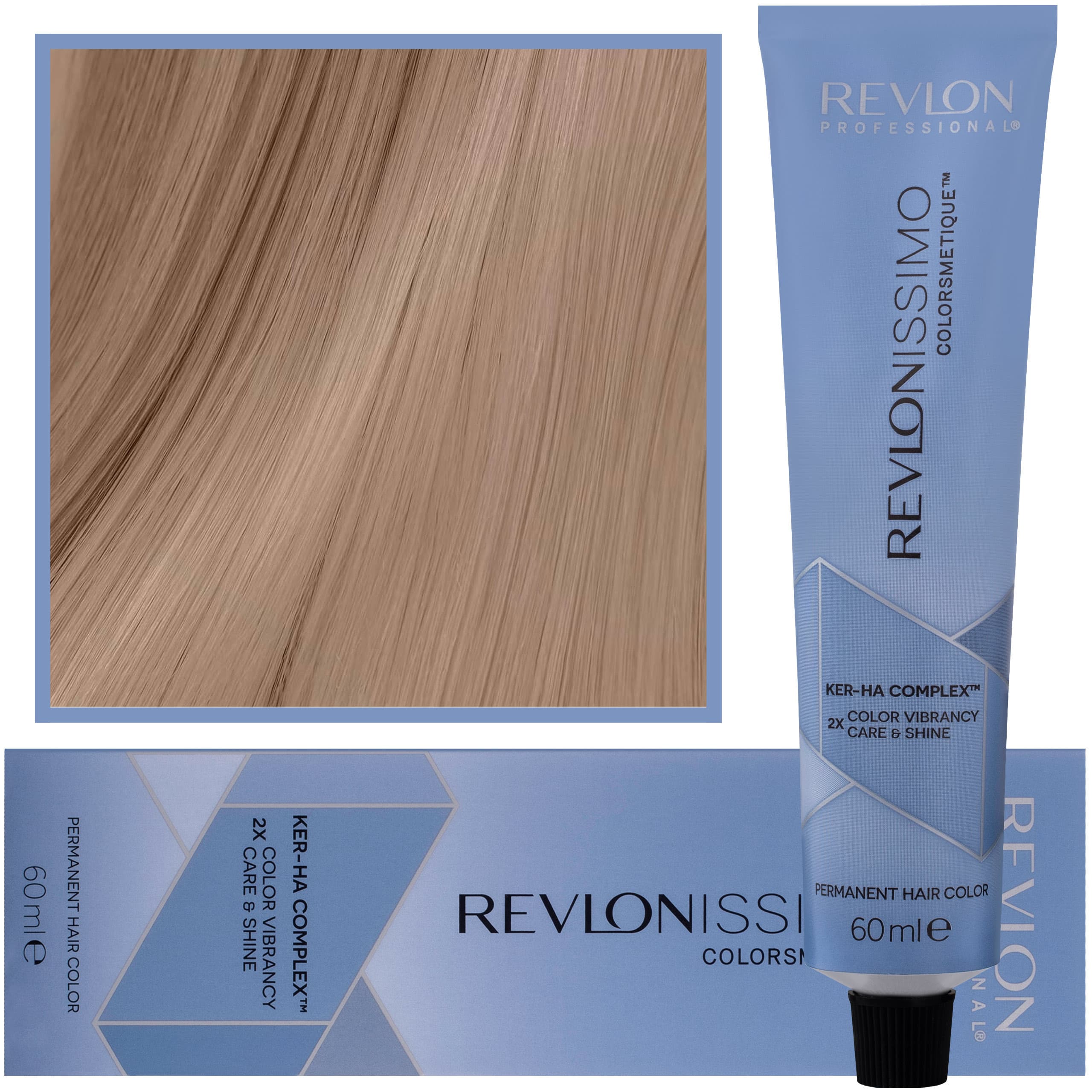 Revlonissimo Colorsmetique - kremowa farba do włosów, 7,12 | Średni Popielaty Opalizujący Blond