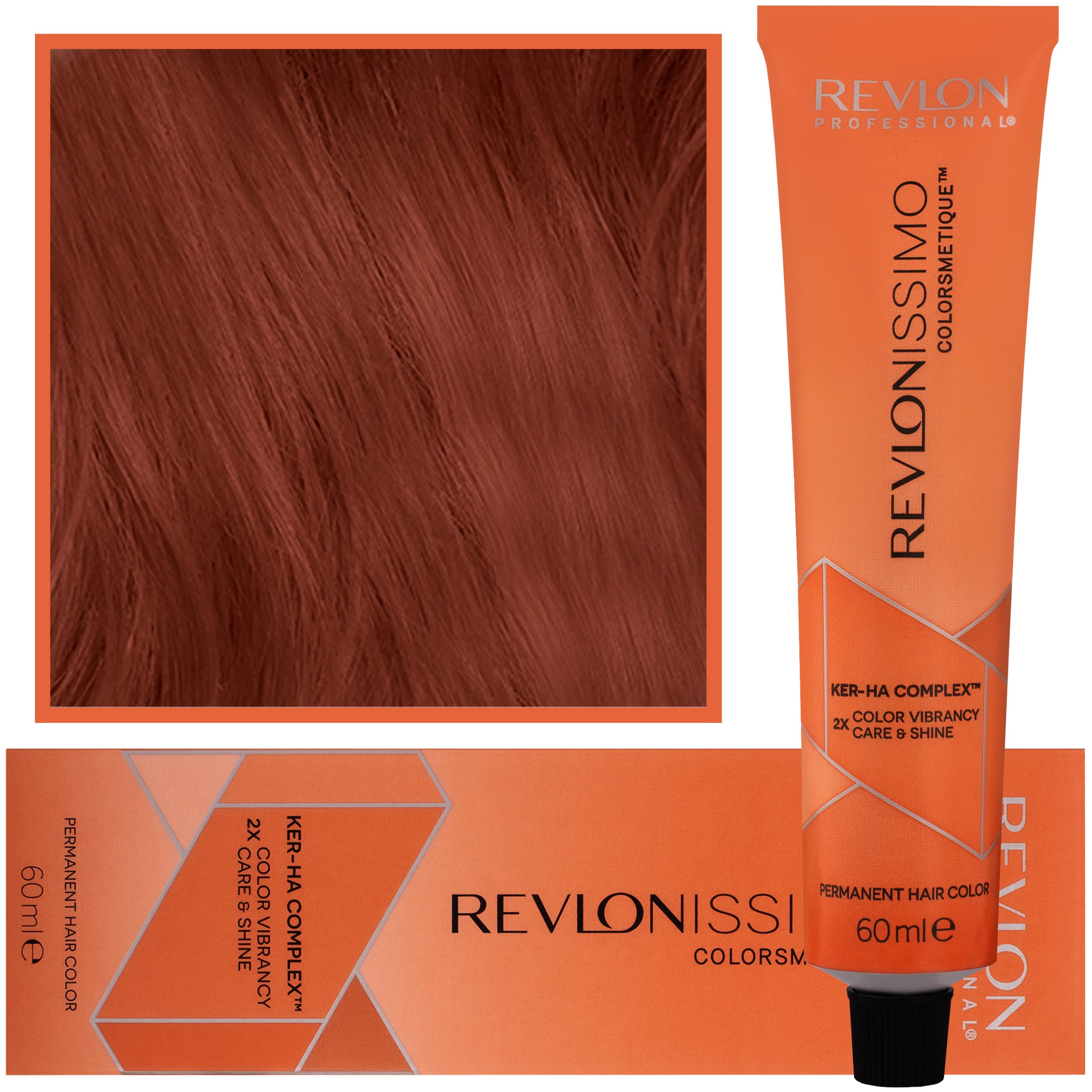 Revlonissimo Colorsmetique - kremowa farba do włosów, 5,4 | Jasny Miedziany Brąz