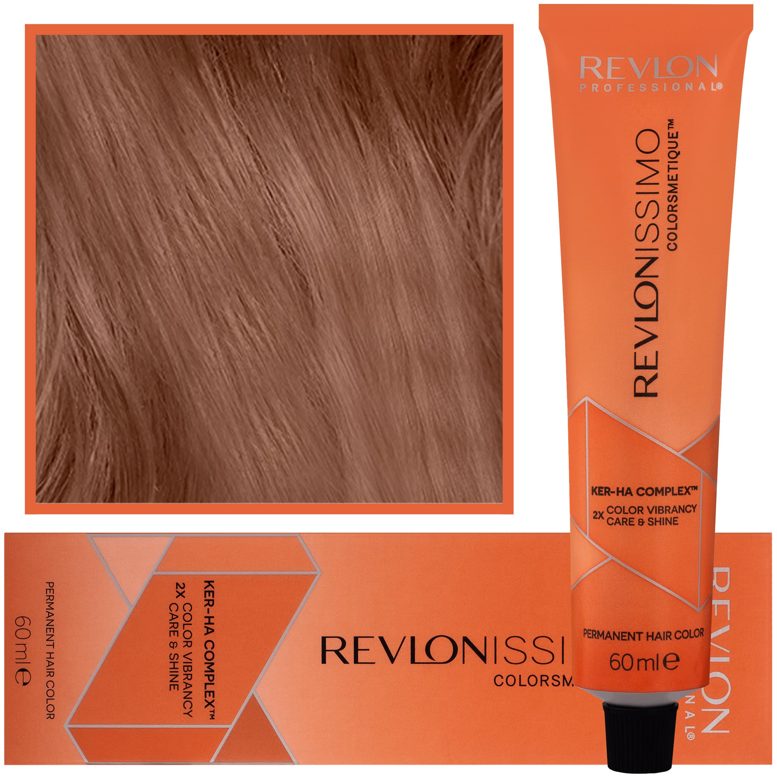 Revlonissimo Colorsmetique - kremowa farba do włosów, 7,44 | Średni Intensywny Miedziany Blond
