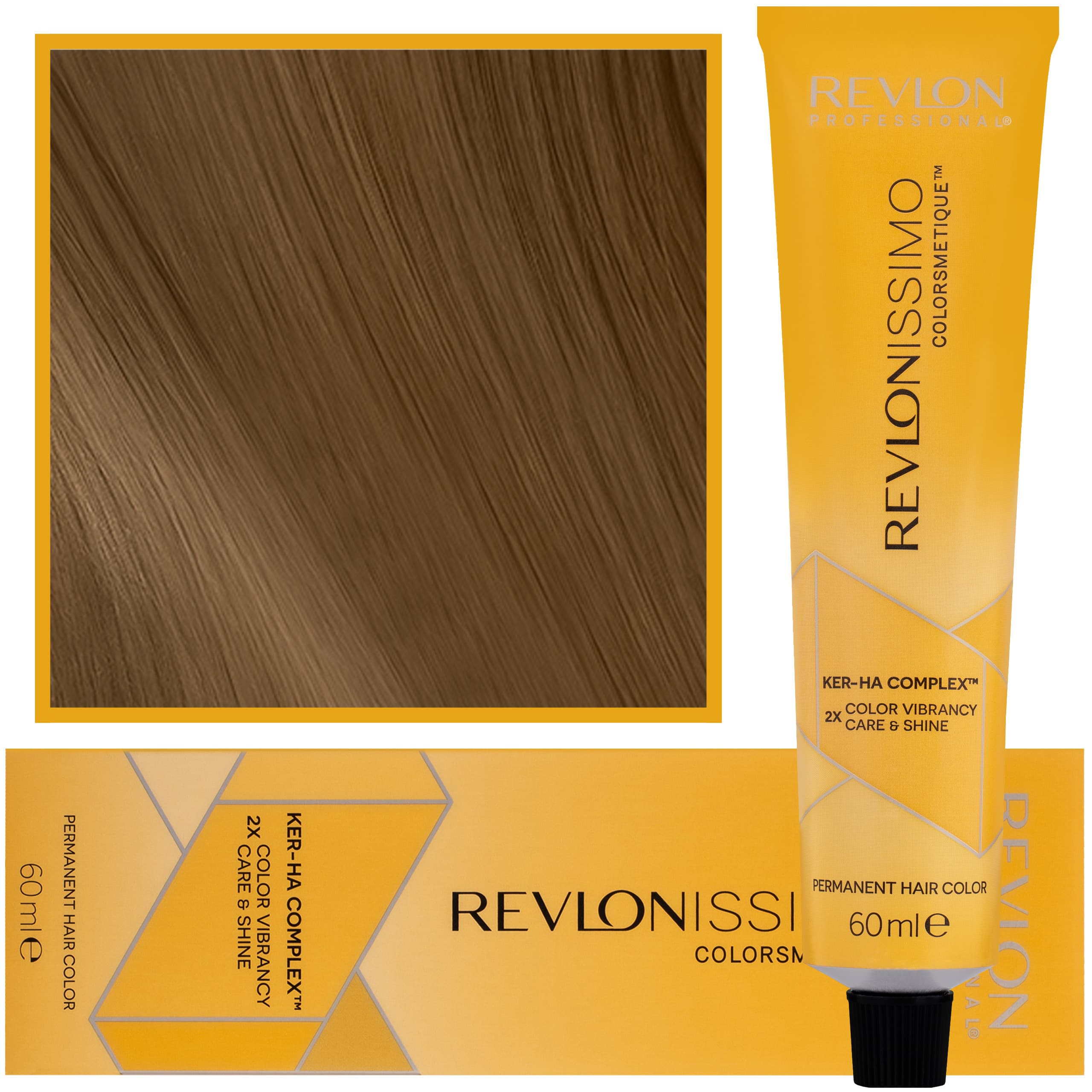 Revlonissimo Colorsmetique - kremowa farba do włosów, 5,34 | Jasny Złoty Miedziany Brąz