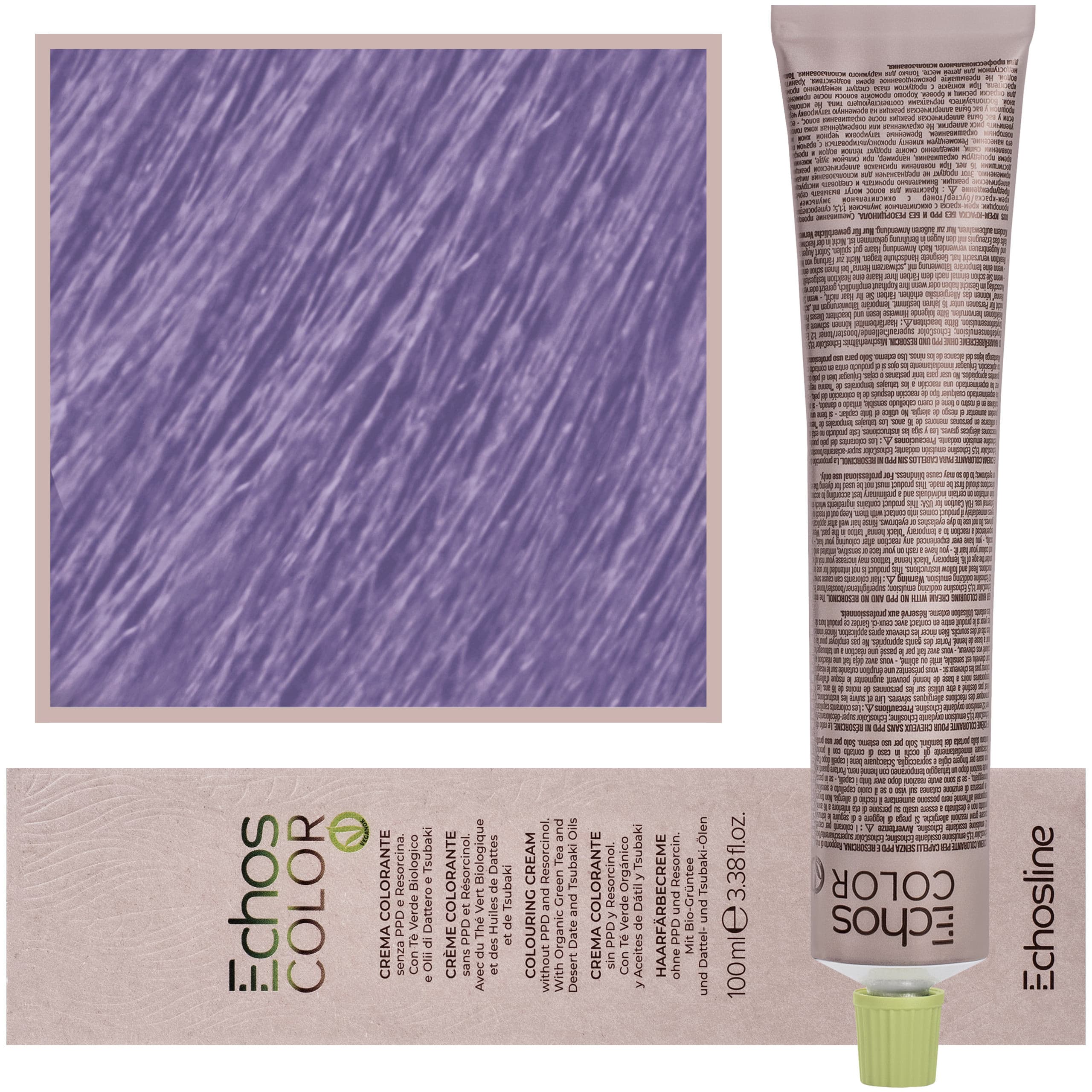 Echos Color Colouring Cream - wegańska farba do włosów, WISTERIA | Bardzo Jasna Glicynia