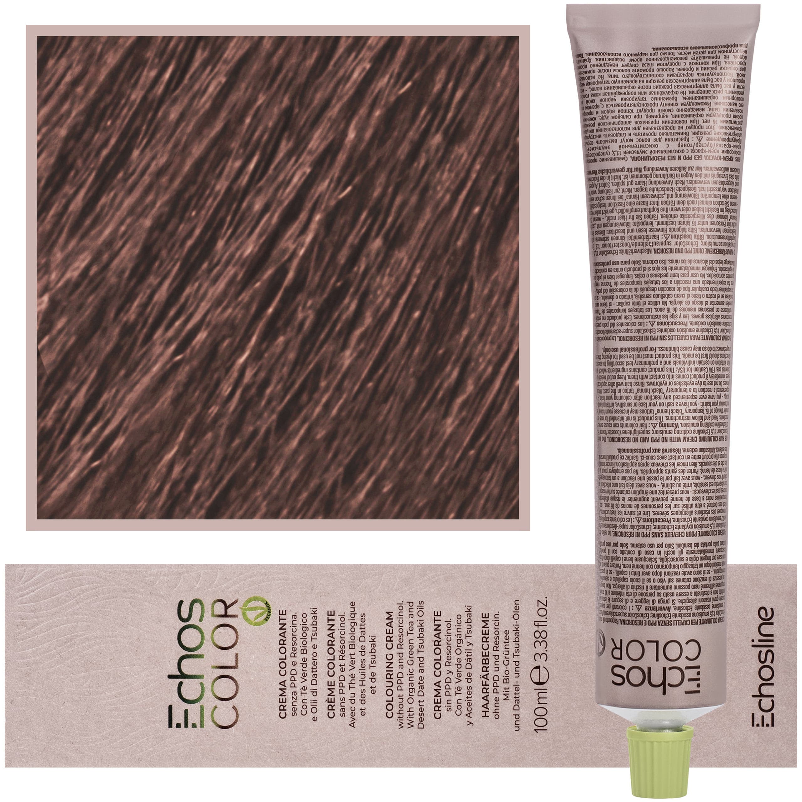 Echos Color Colouring Cream - wegańska farba do włosów, 6,402 | Zimna Miedź Dark Blond