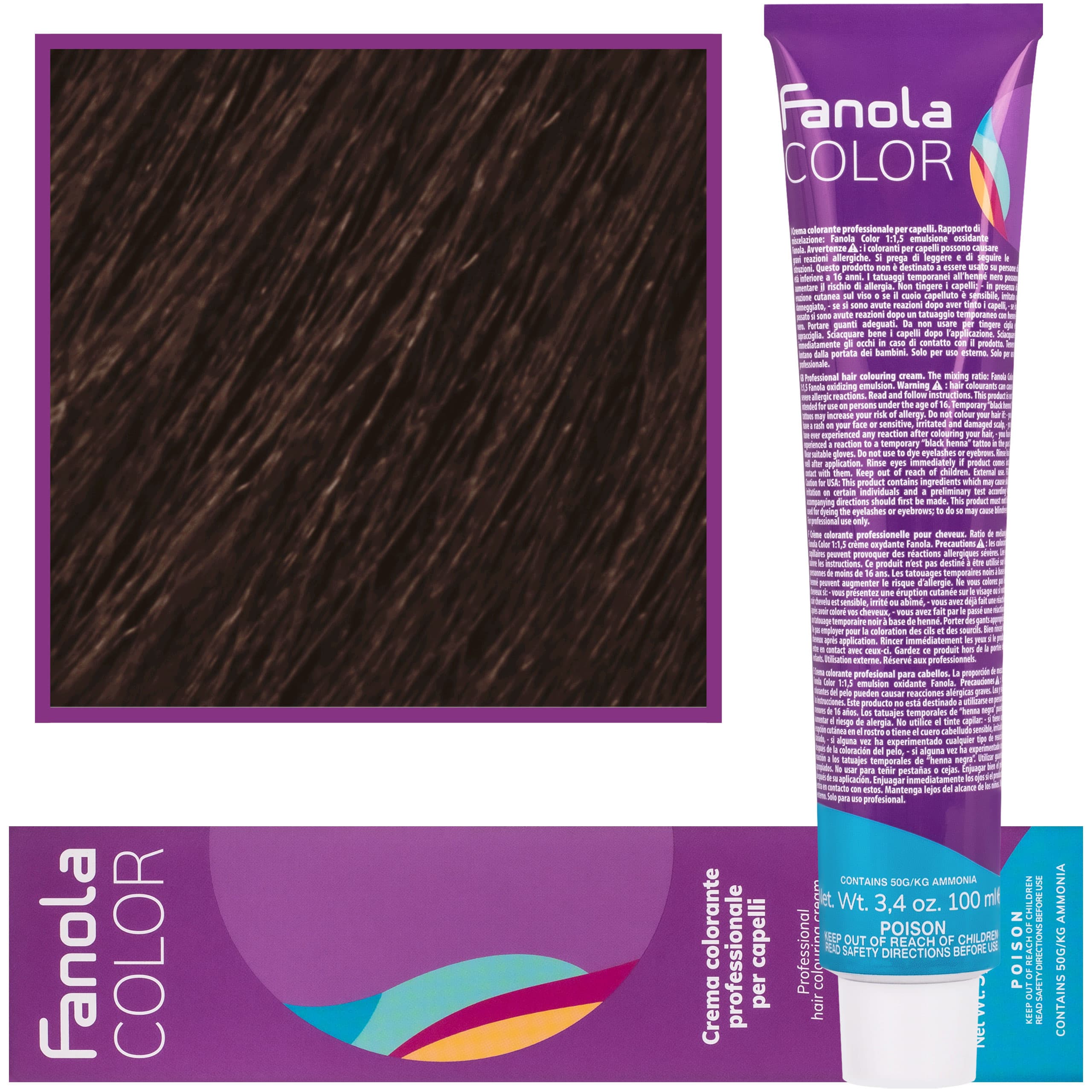 Crema Color farba - profesjonalny krem koloryzujący, 5.03 | Ciepły Jasny Brąz