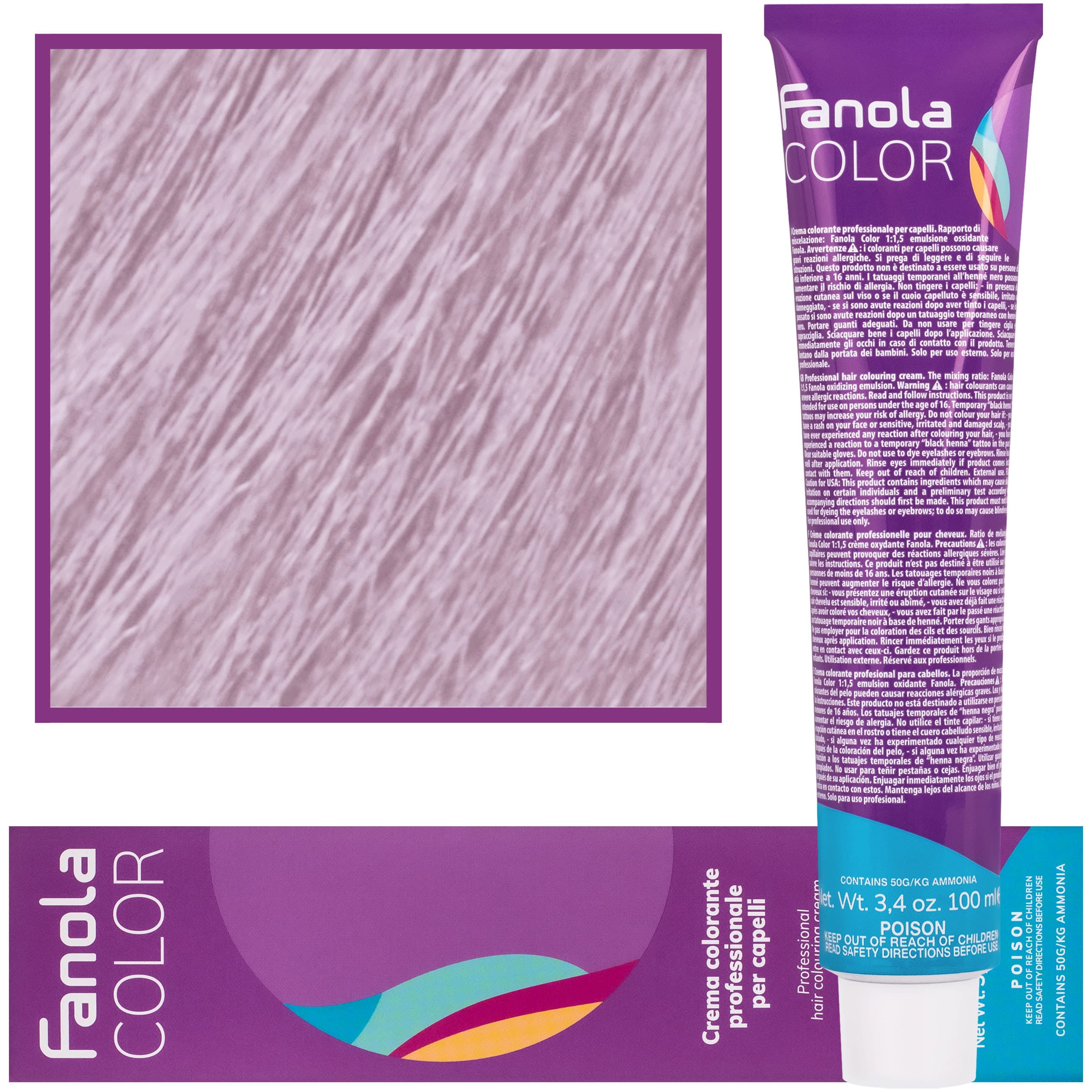Crema Color farba - profesjonalny krem koloryzujący, 10.2F | Platynowy Blond Fantazyjny Fiolet