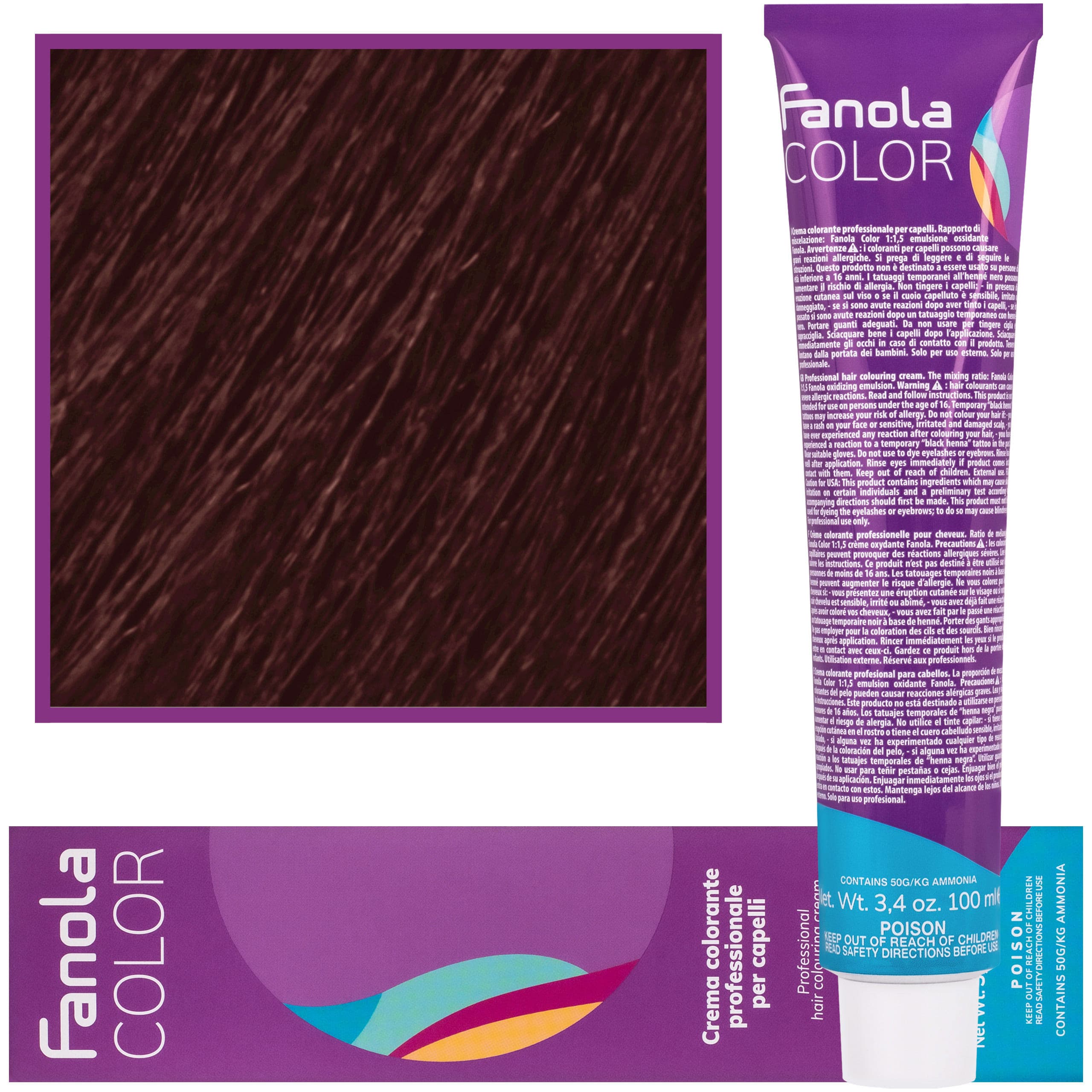 Crema Color farba - profesjonalny krem koloryzujący, 5.66 | Jasny Brąz Czerwony Intensywnie