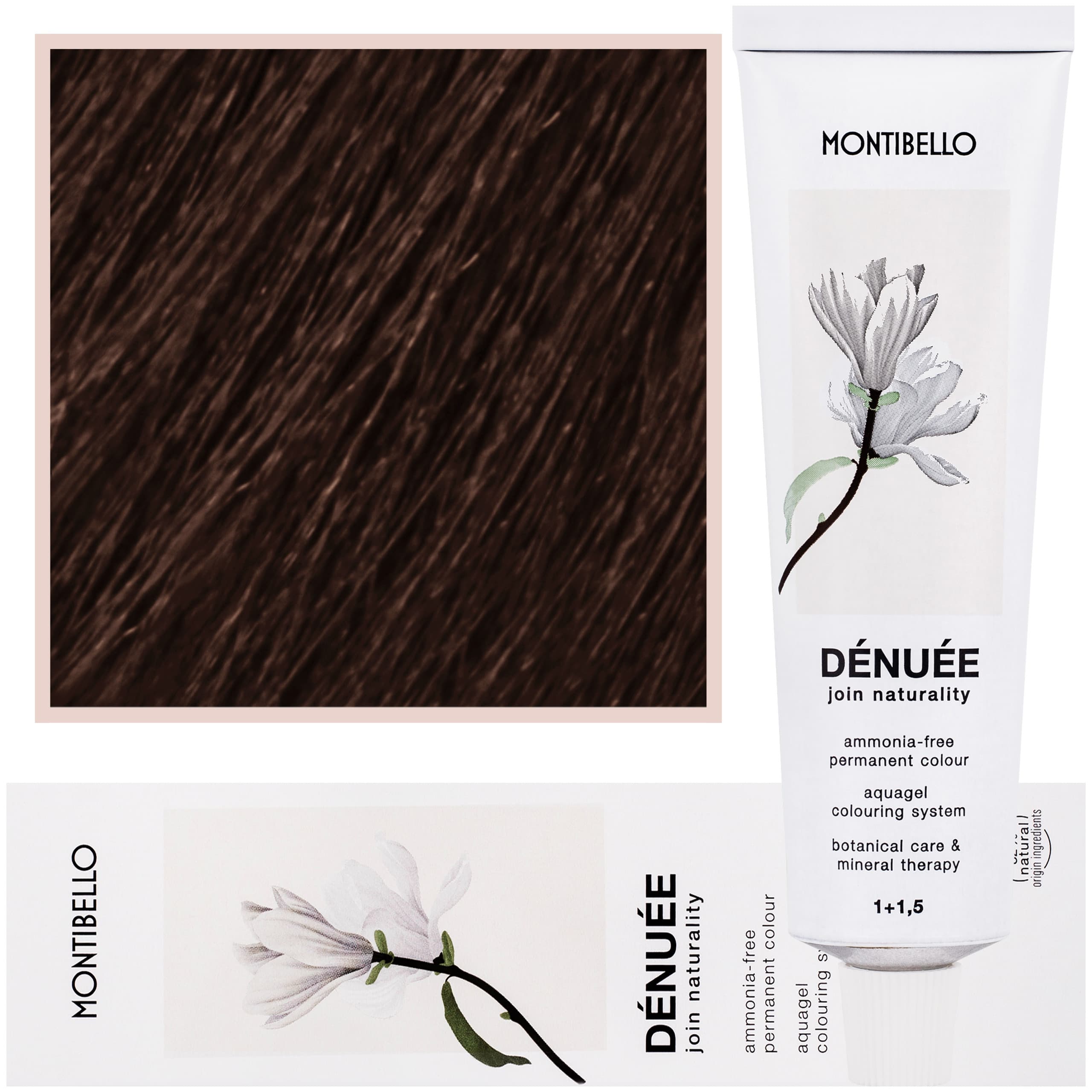 Denuee - naturalna wegańska farba do włosów bez amoniaku, 4 | Brąz