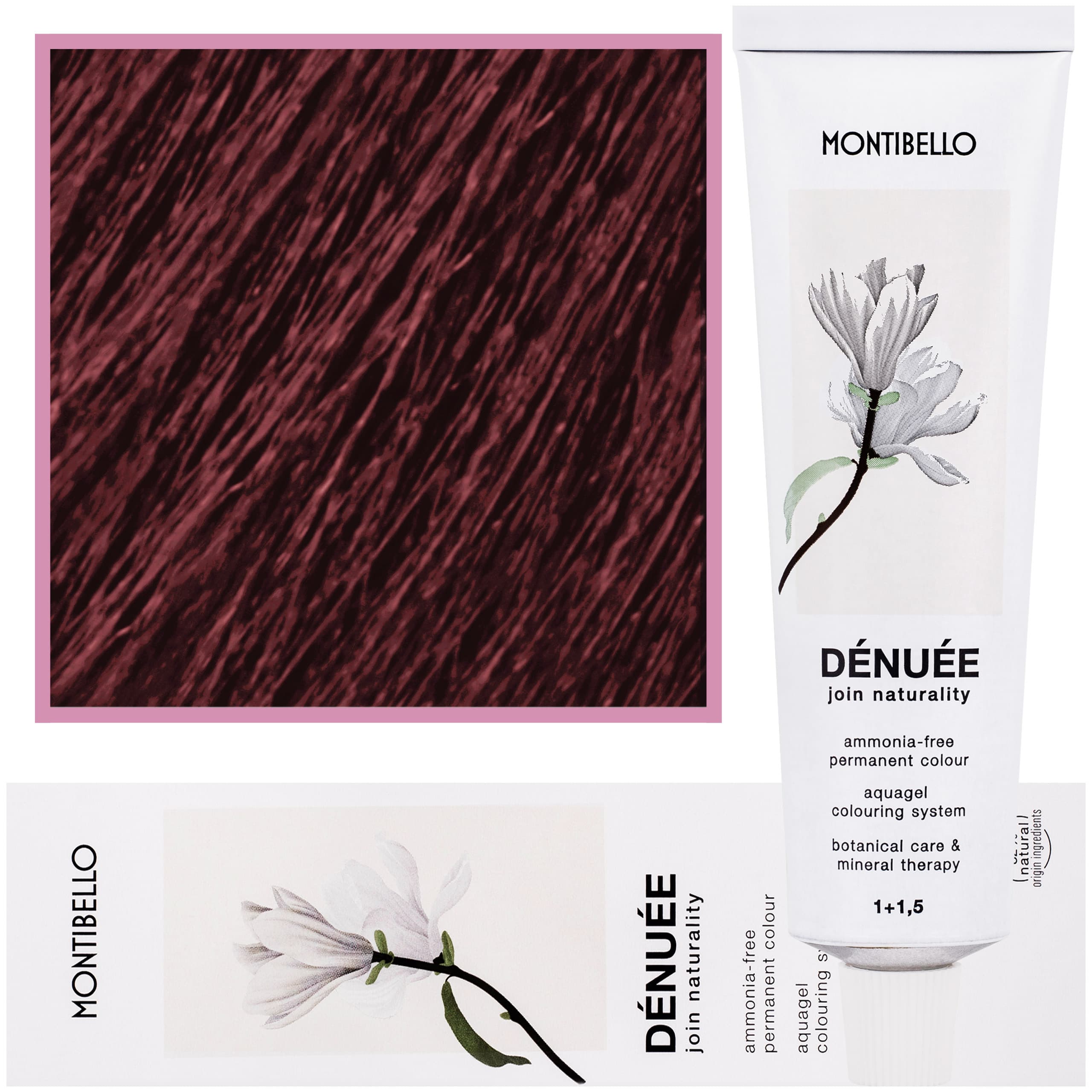 Denuee - naturalna wegańska farba do włosów bez amoniaku, 6,77 | Intensywny Czerwony Ciemny Blond