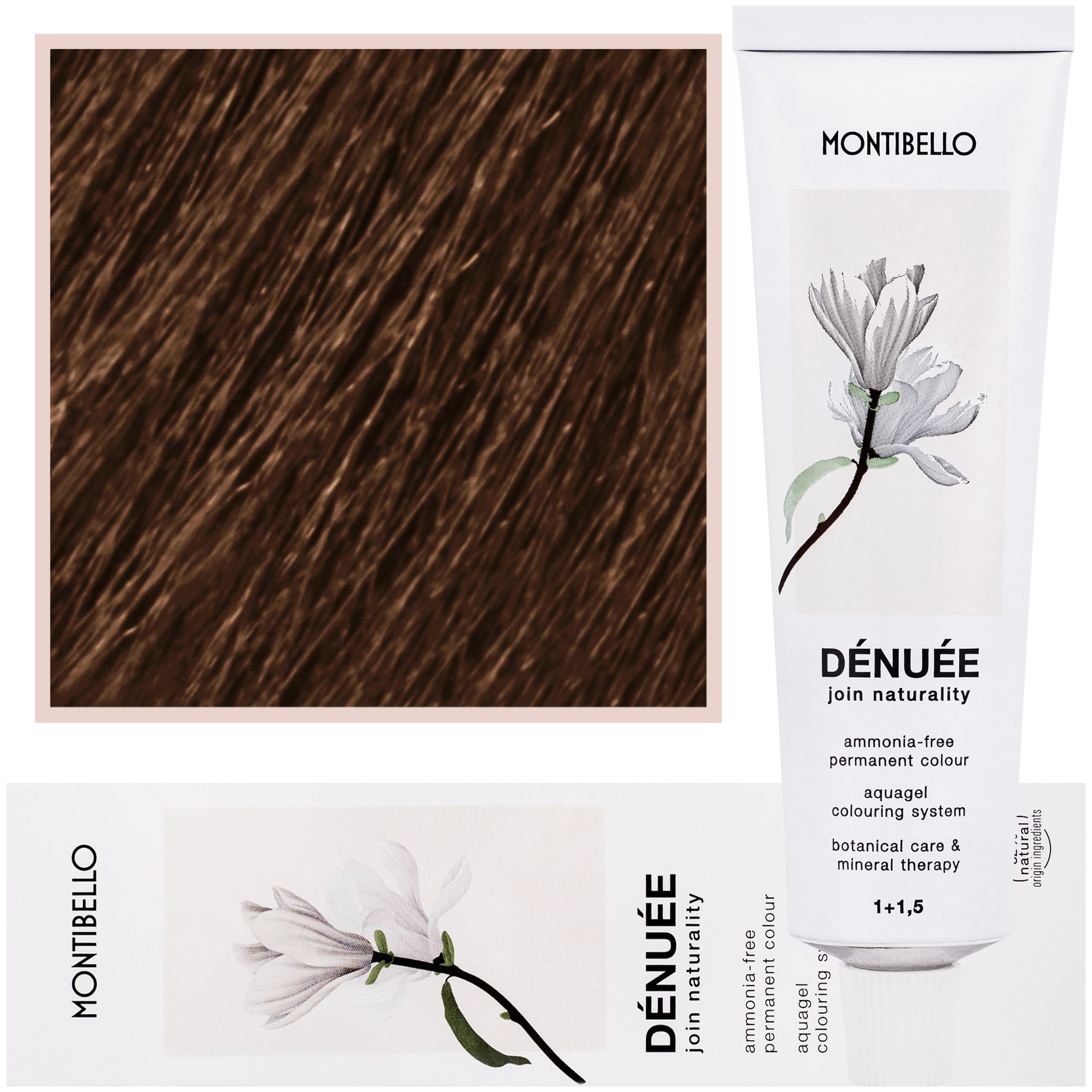 Denuee - naturalna wegańska farba do włosów bez amoniaku, 6 | Ciemny Blond