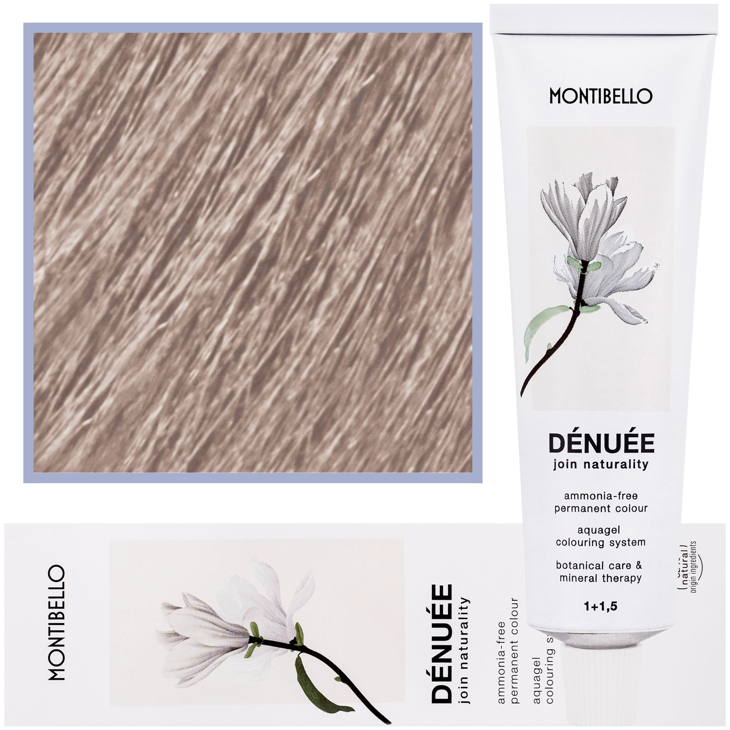 Denuee - naturalna wegańska farba do włosów bez amoniaku, 10,2 | Perłowy Platynowy Blond
