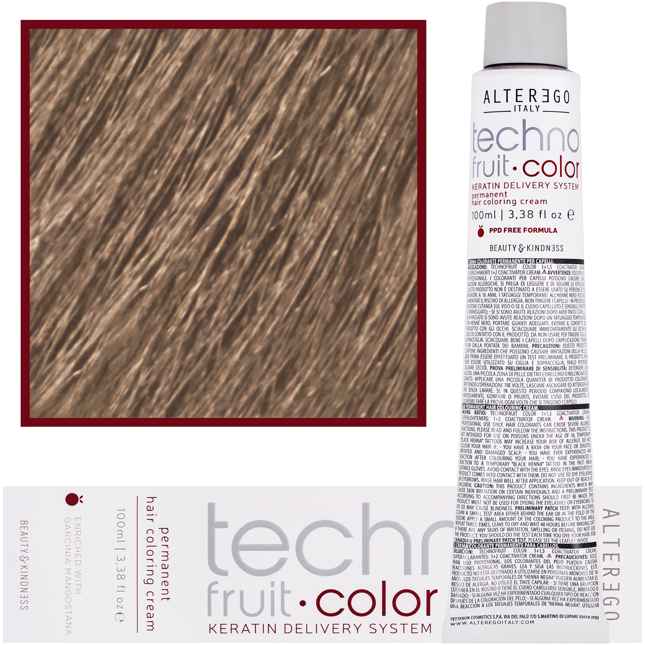 Technofruit Color - farba z keratyną do trwałej koloryzacji włosów, 10/00 | Głęboki Platynowy Blond