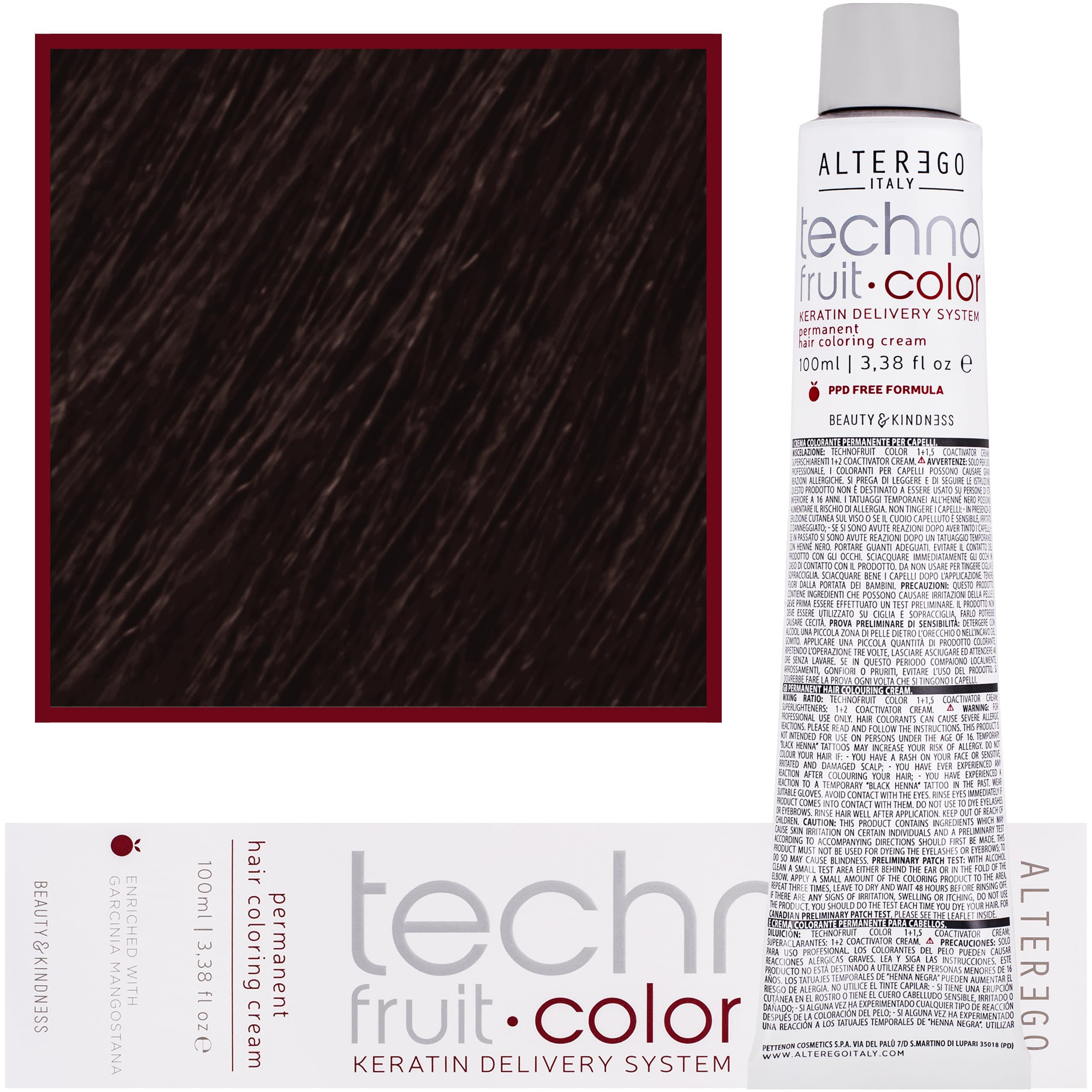 Technofruit Color - farba z keratyną do trwałej koloryzacji włosów, 6/00 | Głęboki Ciemny Blond