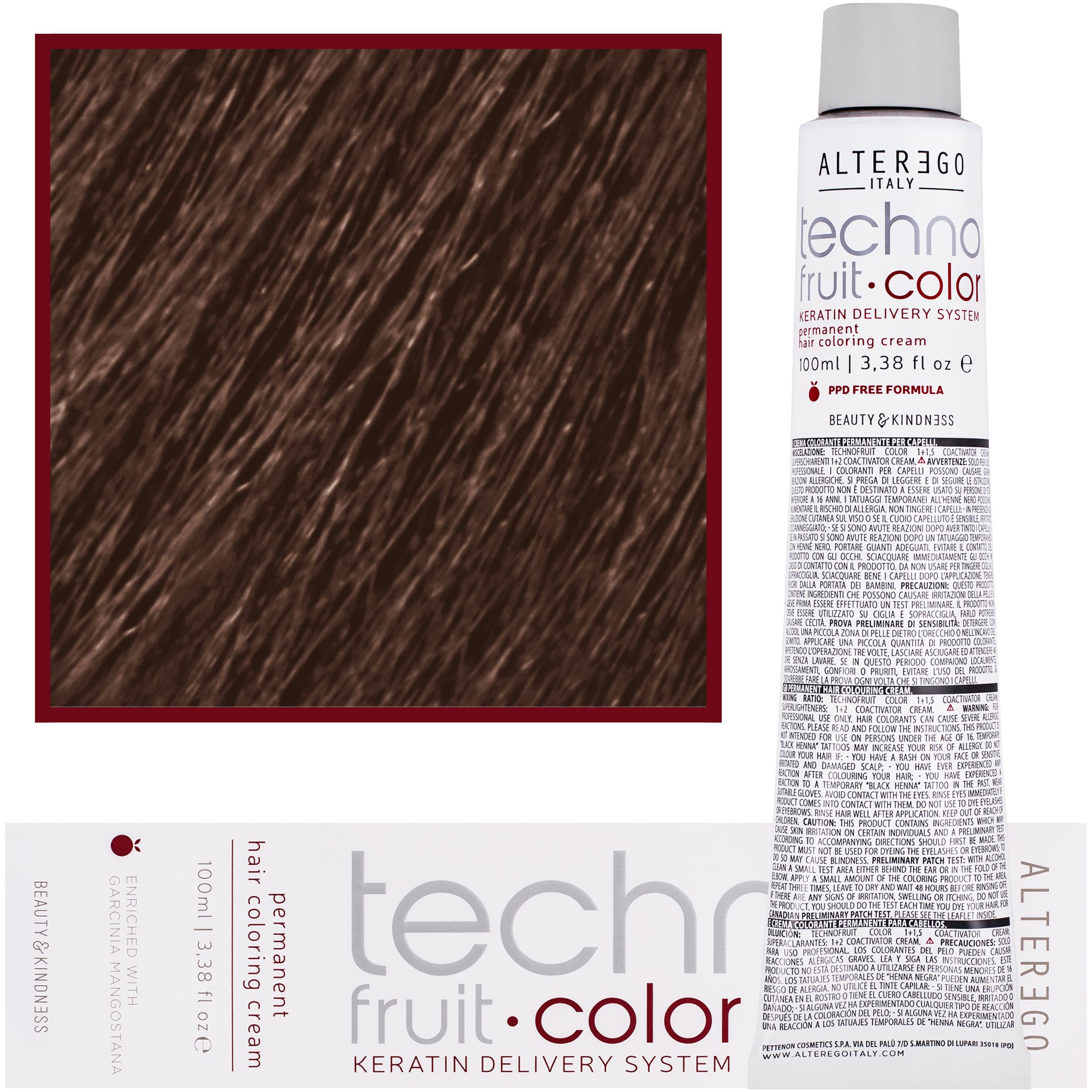 Technofruit Color - farba z keratyną do trwałej koloryzacji włosów, 9/32 | Bardzo Jasny Blond Złoty Irys