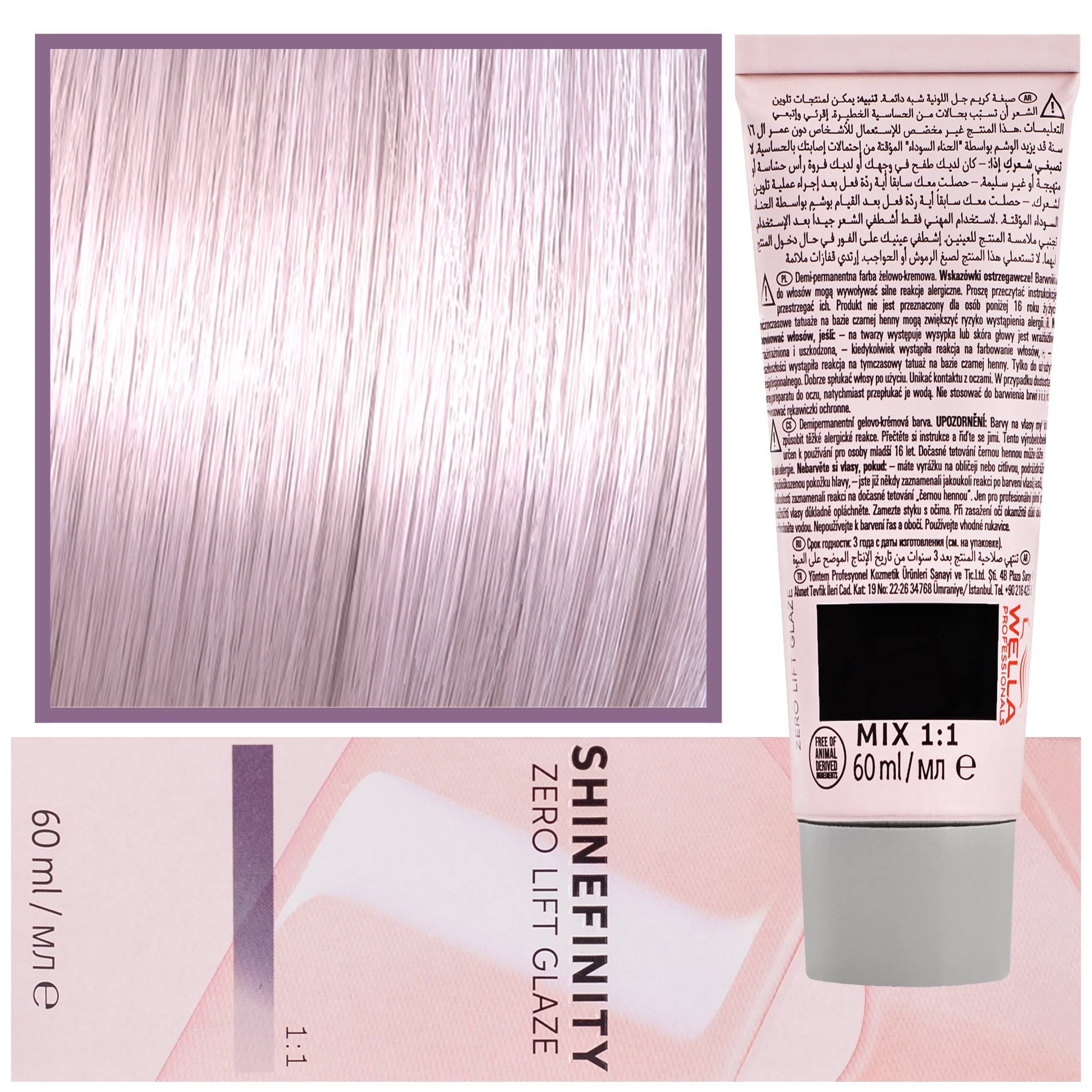 Shinefinity Zero Lift Glaze - profesjonalna farba do włosów, 09/65 | Bardzo Jasny Fioletowy Mahoniowy Blond