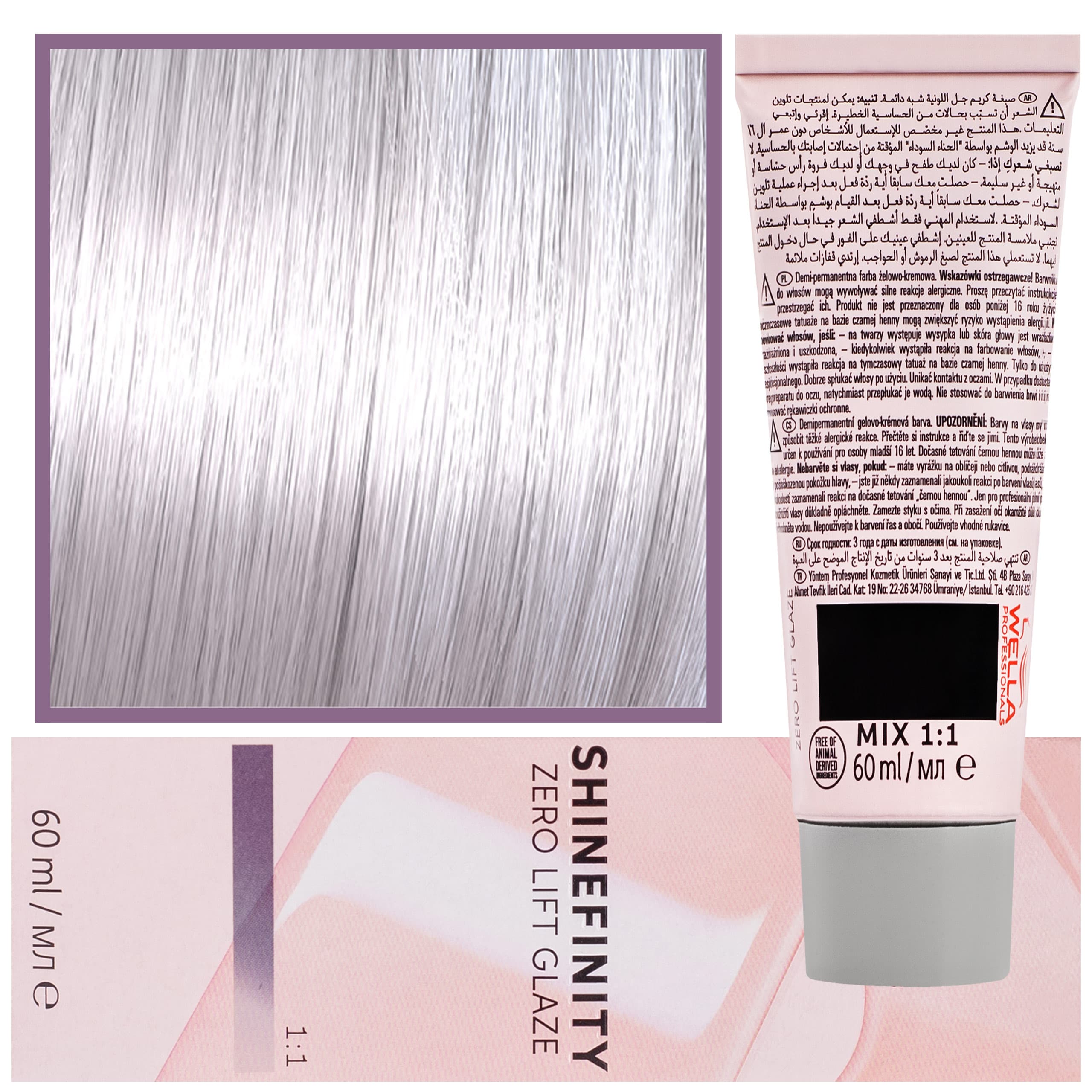 Shinefinity Zero Lift Glaze - profesjonalna farba do włosów, 08/98 | Jasny Srebrny Perłowy Blond