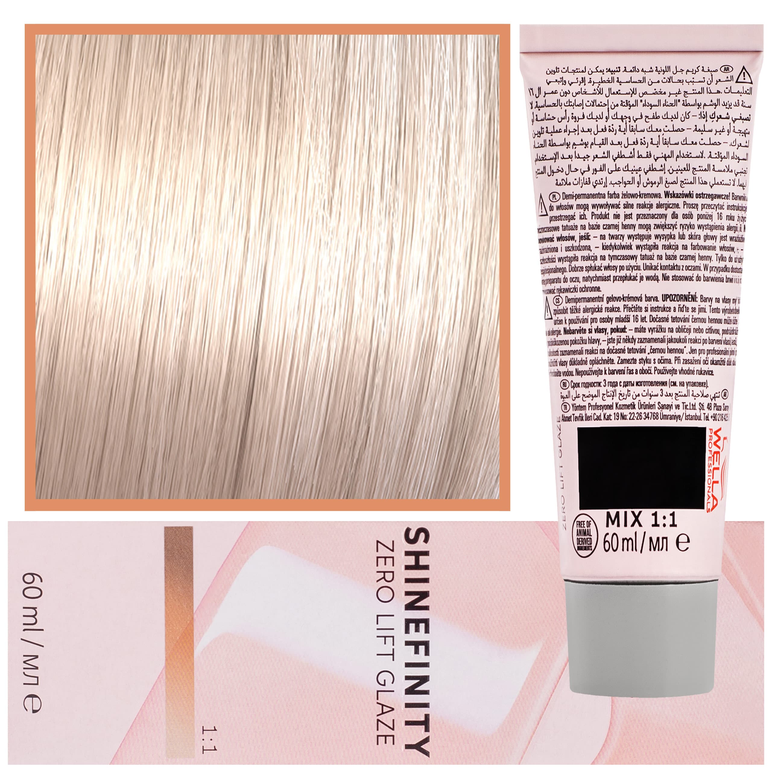 Shinefinity Zero Lift Glaze - profesjonalna farba do włosów, 08/38 | Jasny Złoty Perłowy Blond