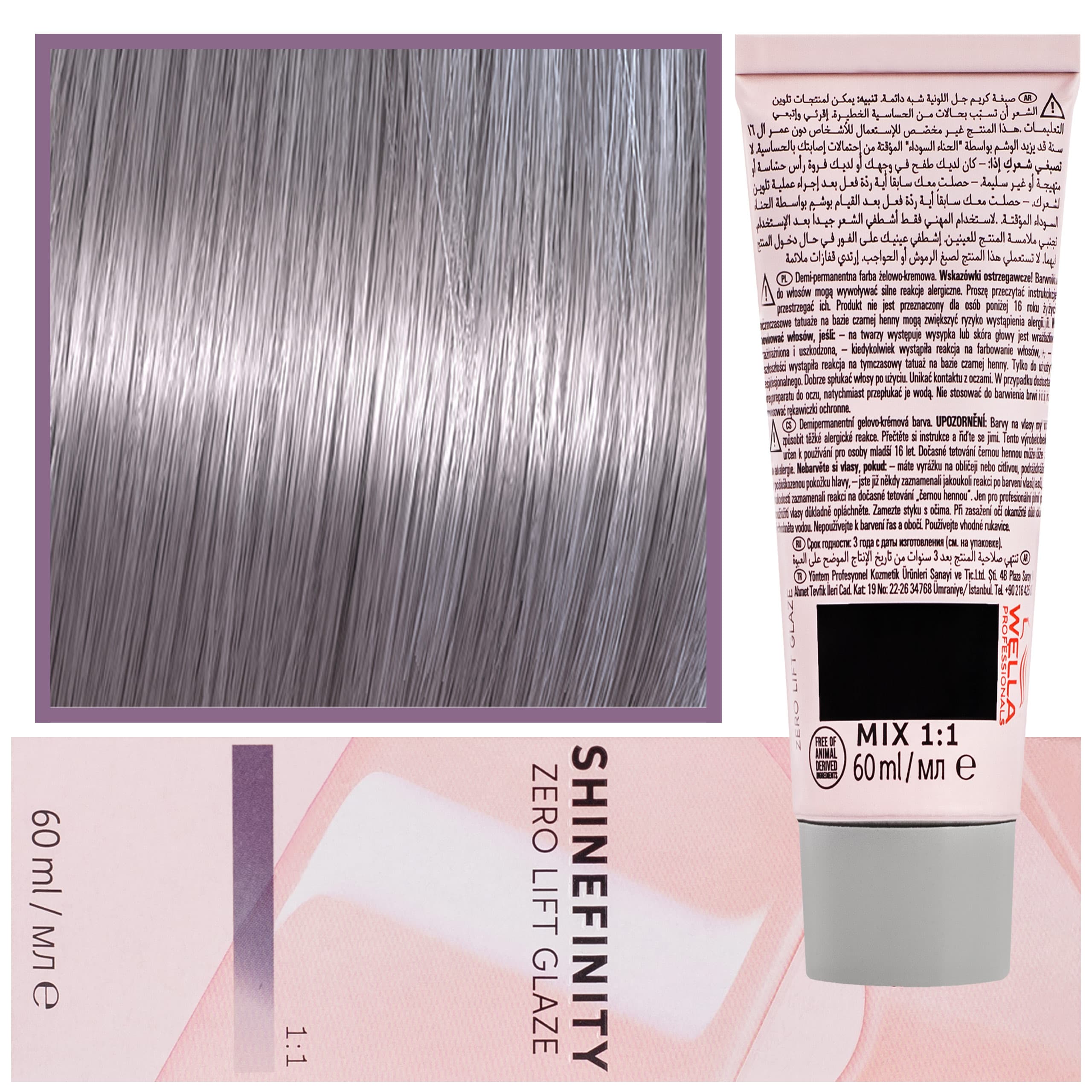 Shinefinity Zero Lift Glaze - profesjonalna farba do włosów, 07/81 | Średni Perłowy Popielaty Blond