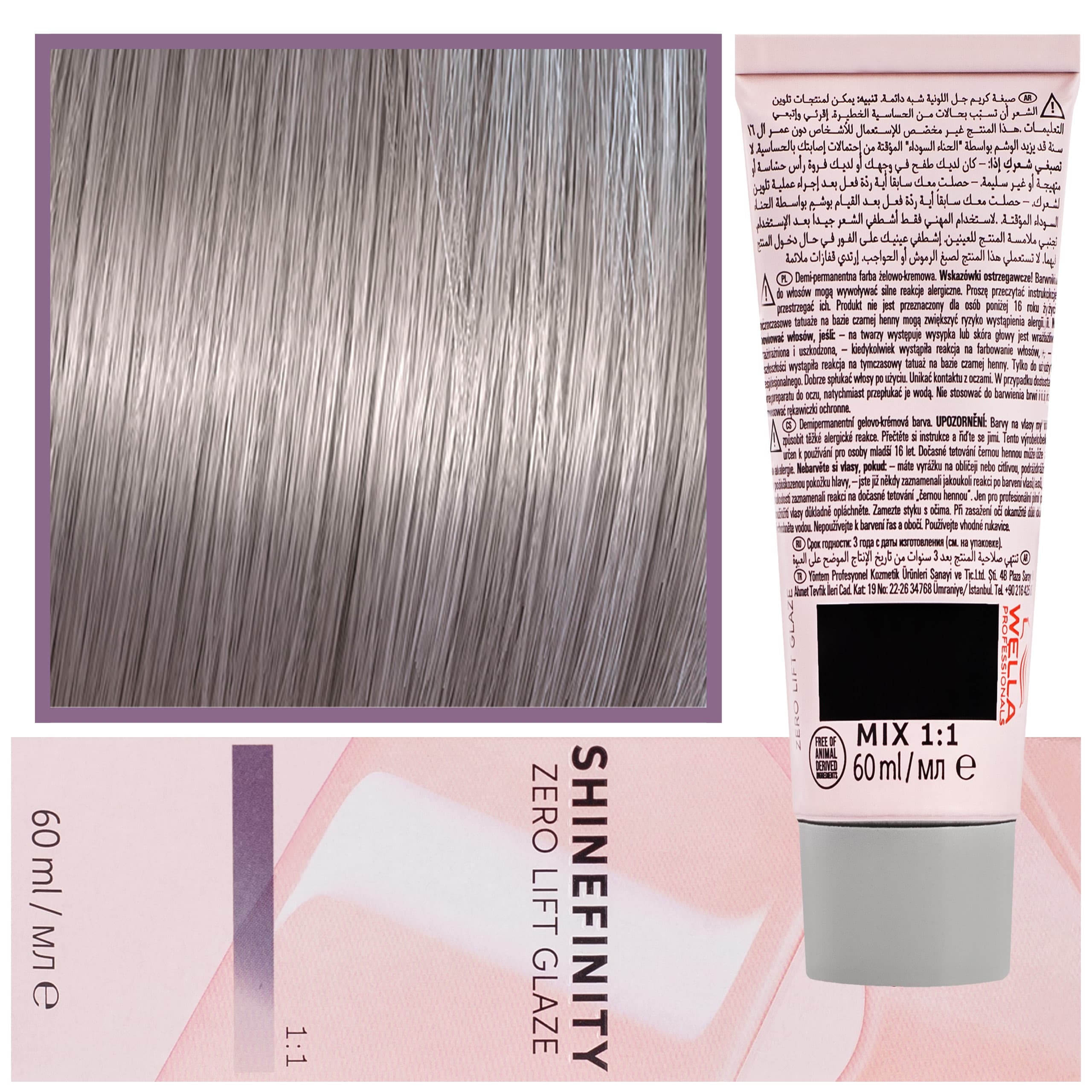 Shinefinity Zero Lift Glaze - profesjonalna farba do włosów, 07/12 | Średni Matowy Popielaty Blond