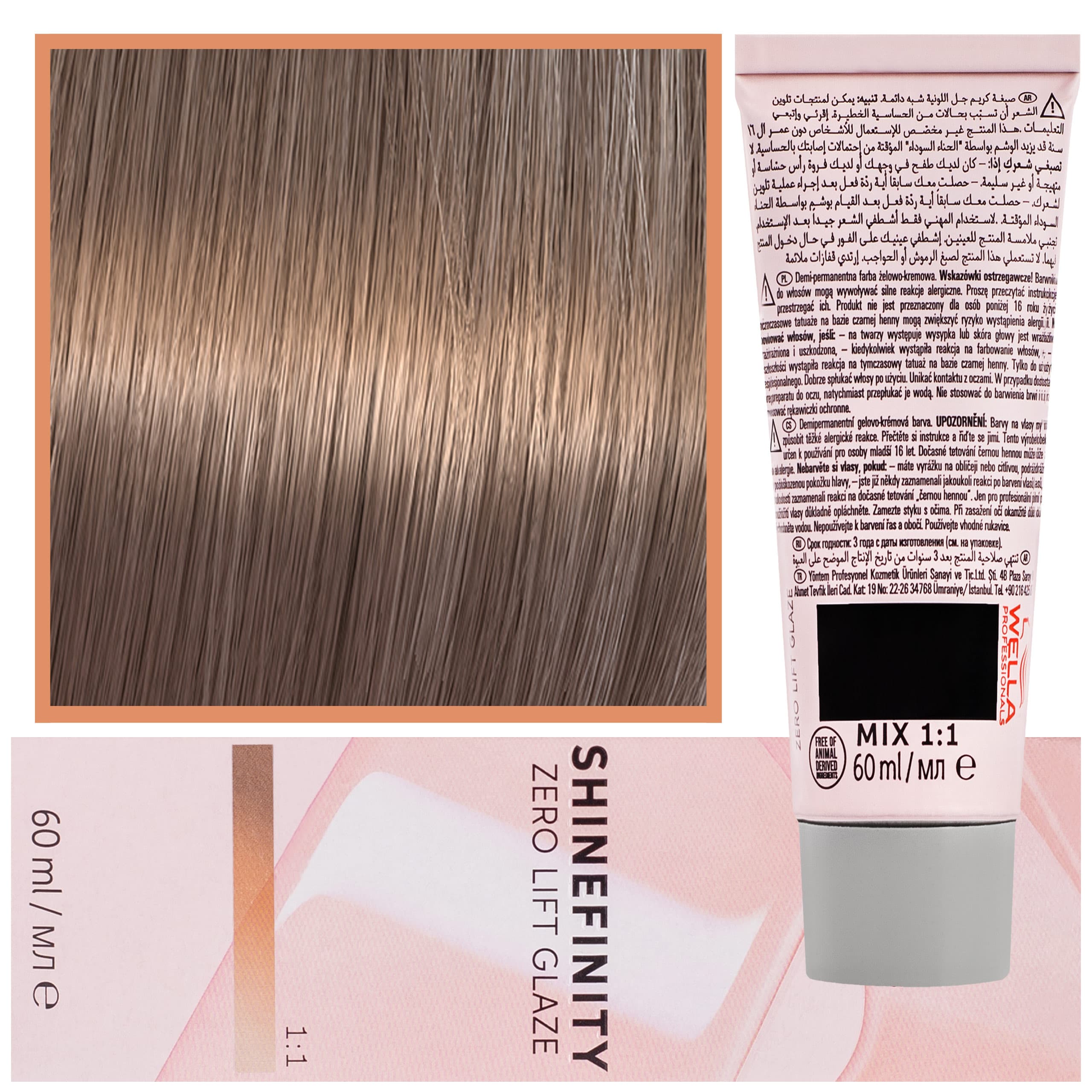 Shinefinity Zero Lift Glaze - profesjonalna farba do włosów, 06/73 | Ciemny Brązowy Złocisty Blond