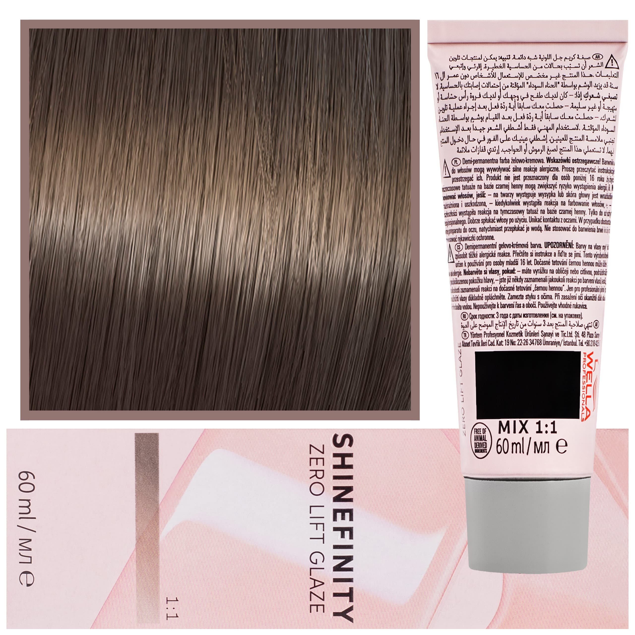 Shinefinity Zero Lift Glaze - profesjonalna farba do włosów, 04/0 | Średni Naturalny Brąz