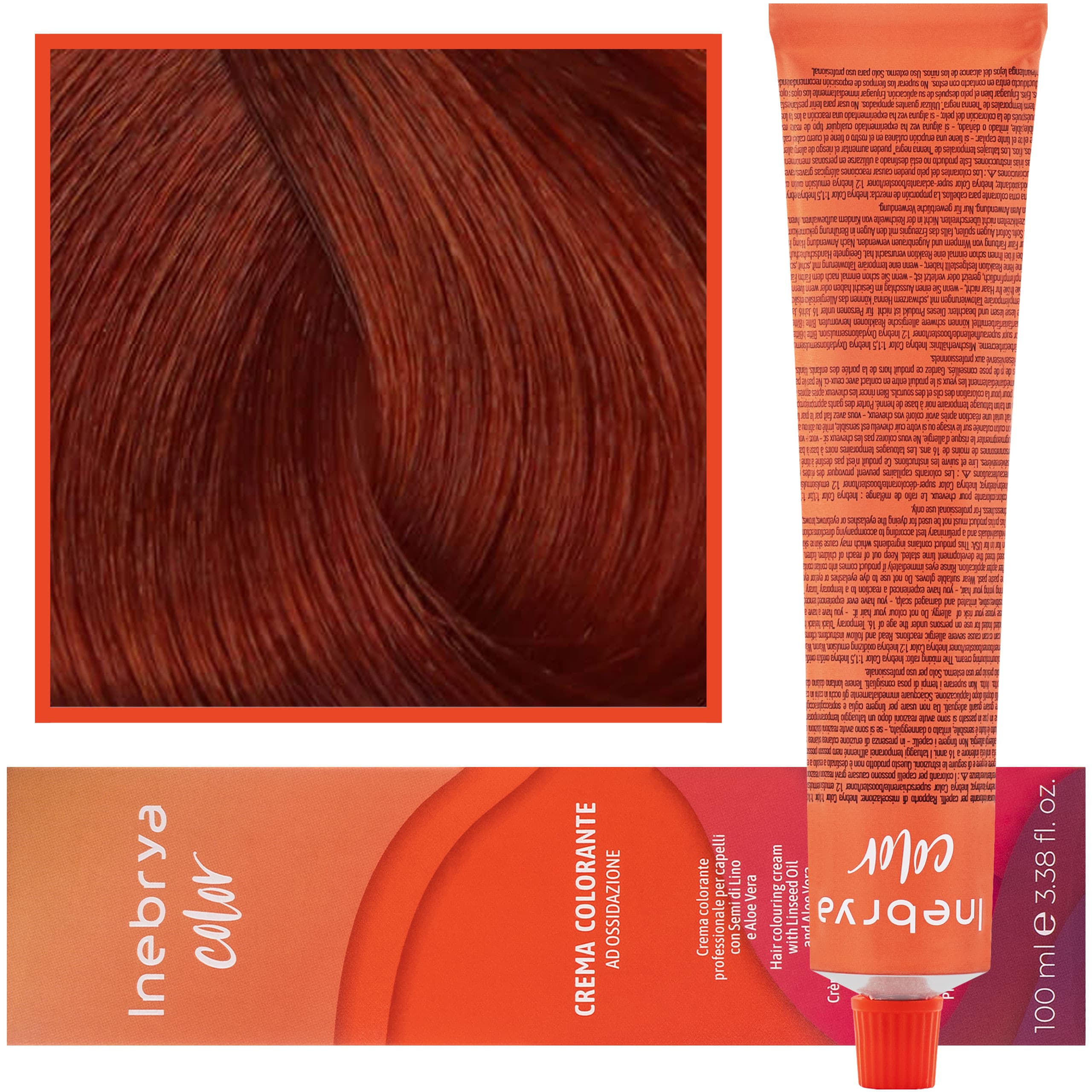 Color - farba krem koloryzujący do włosów, 7/44 | Intensywny Miedziany Blond
