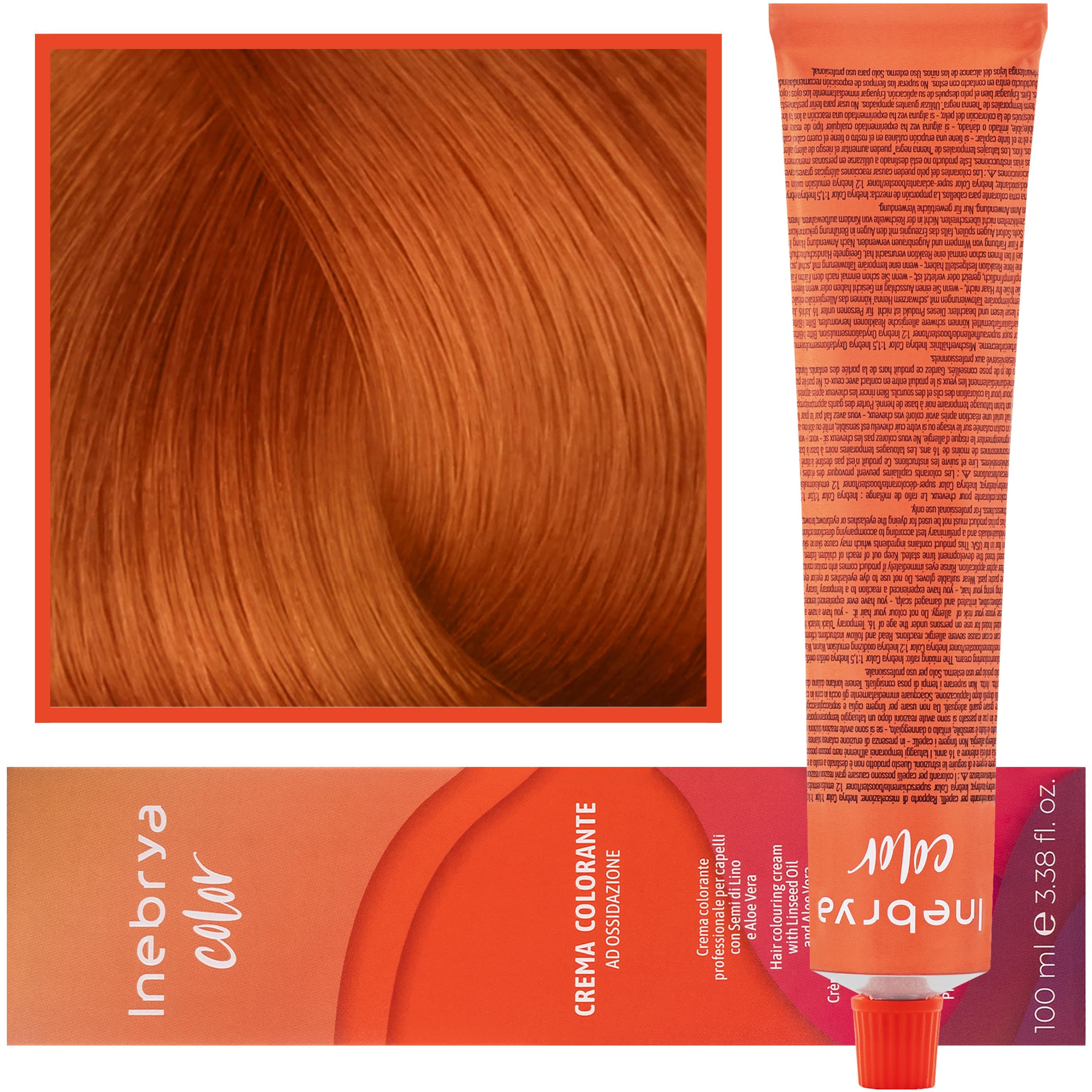 Color - farba krem koloryzujący do włosów, 8/44 | Jasny Intensywny Miedziany Blond