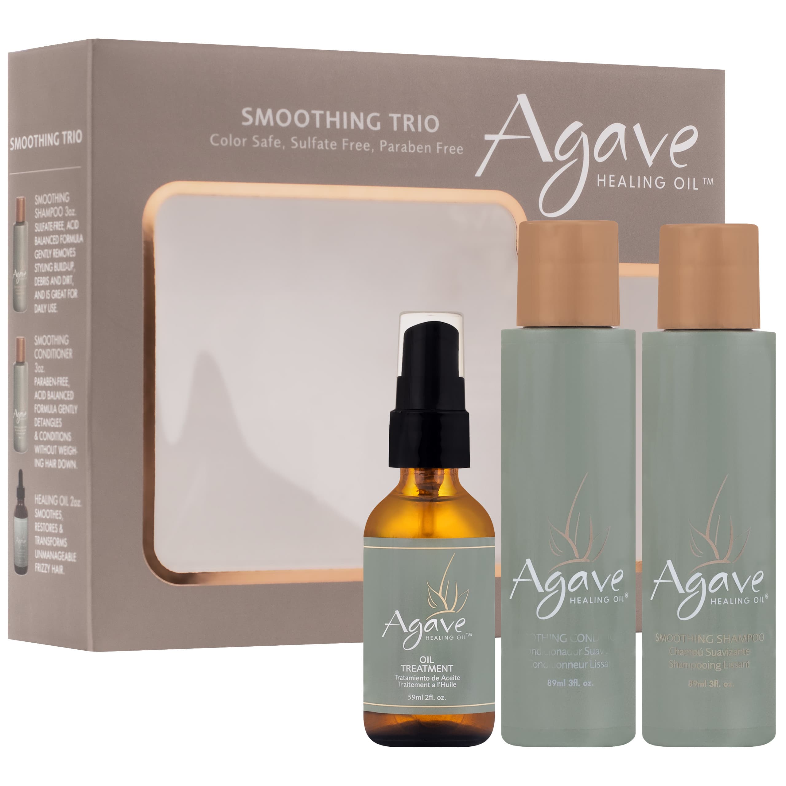 Smoothing TRIO - zestaw wygładzający włosy po zabiegach chemicznych, 2x i