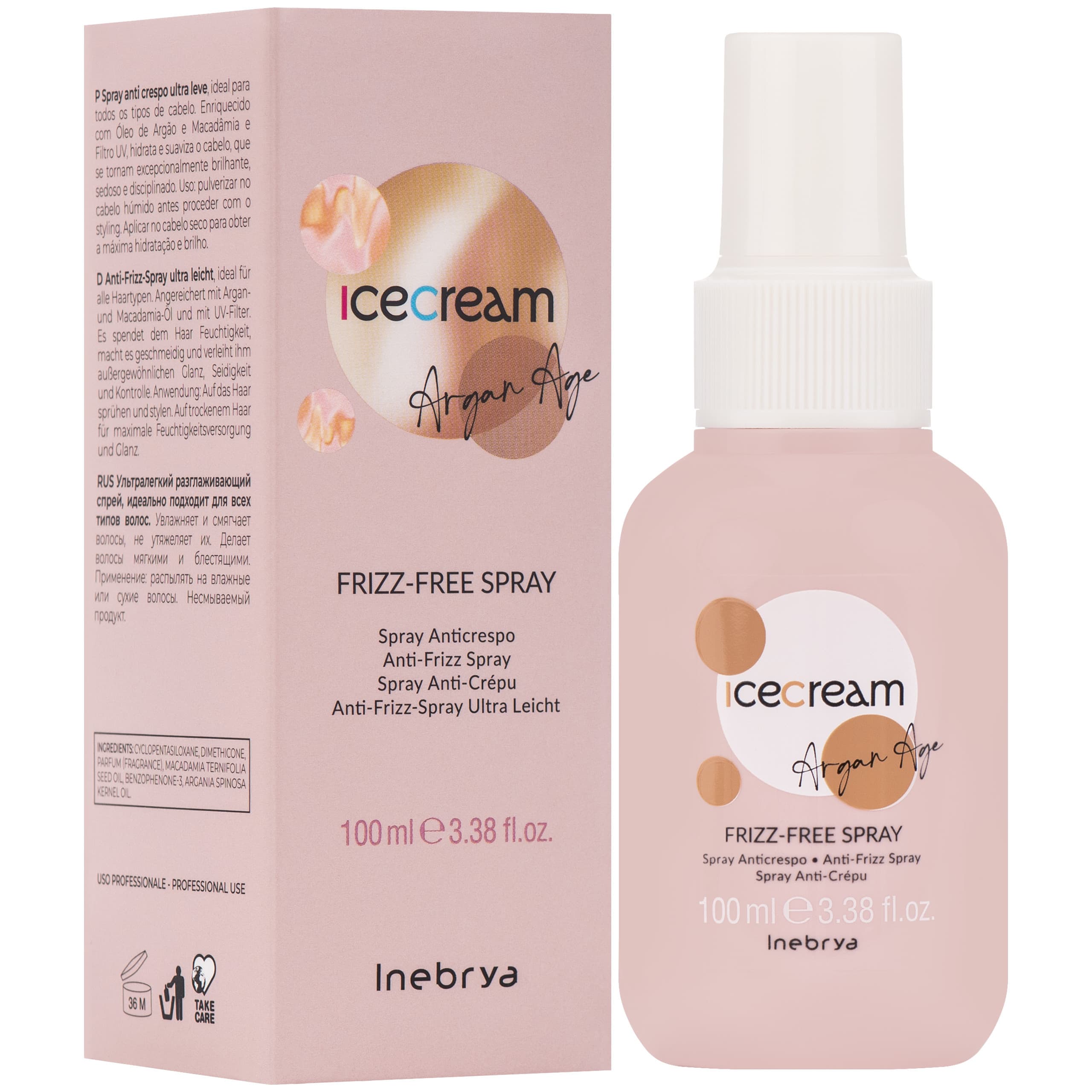 Ice Cream Argan Age Frizz Free - spray przeciw puszeniu się włosów