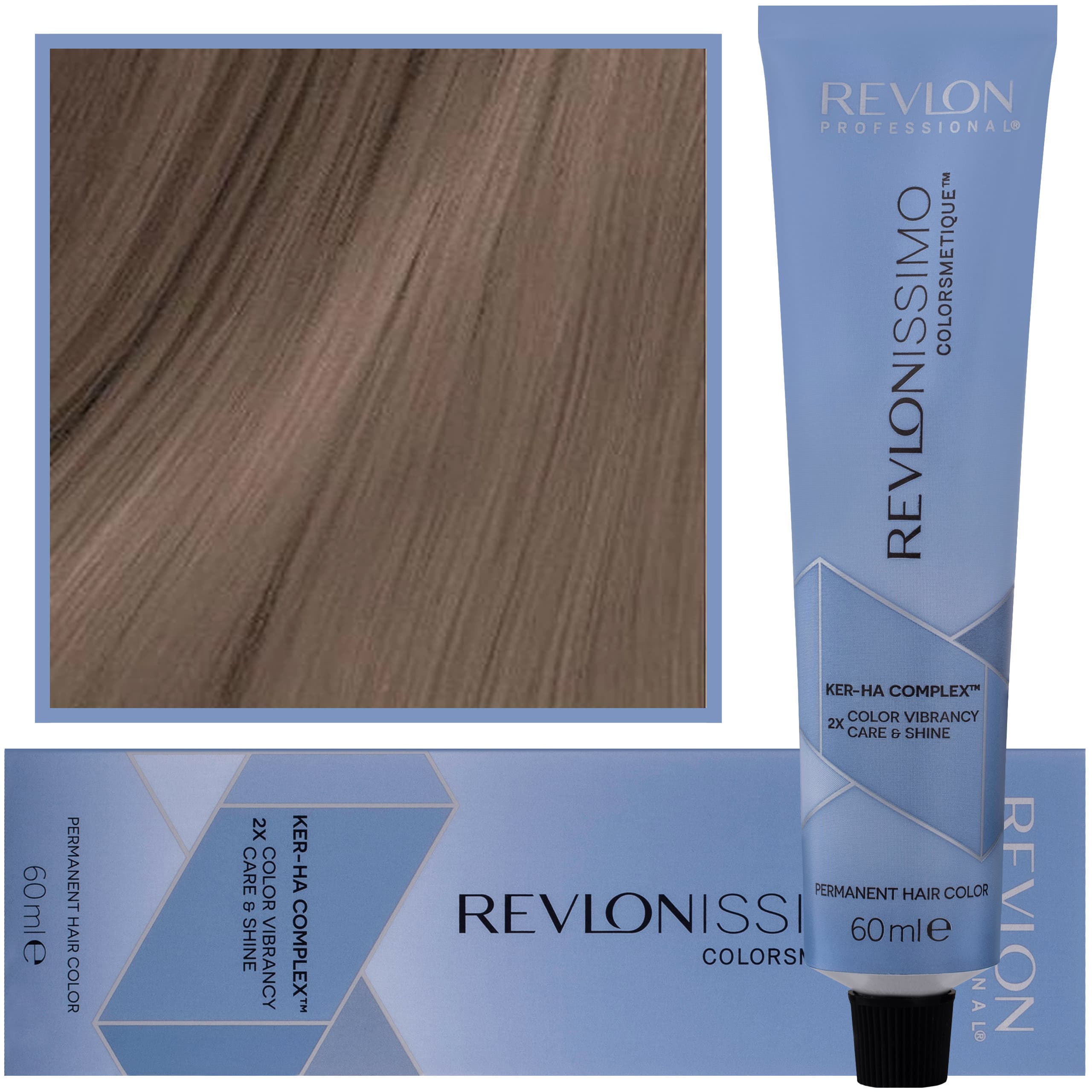Revlonissimo Colorsmetique - kremowa farba do włosów, 8,21 | Jasny Blond Opalizująco-Popielaty