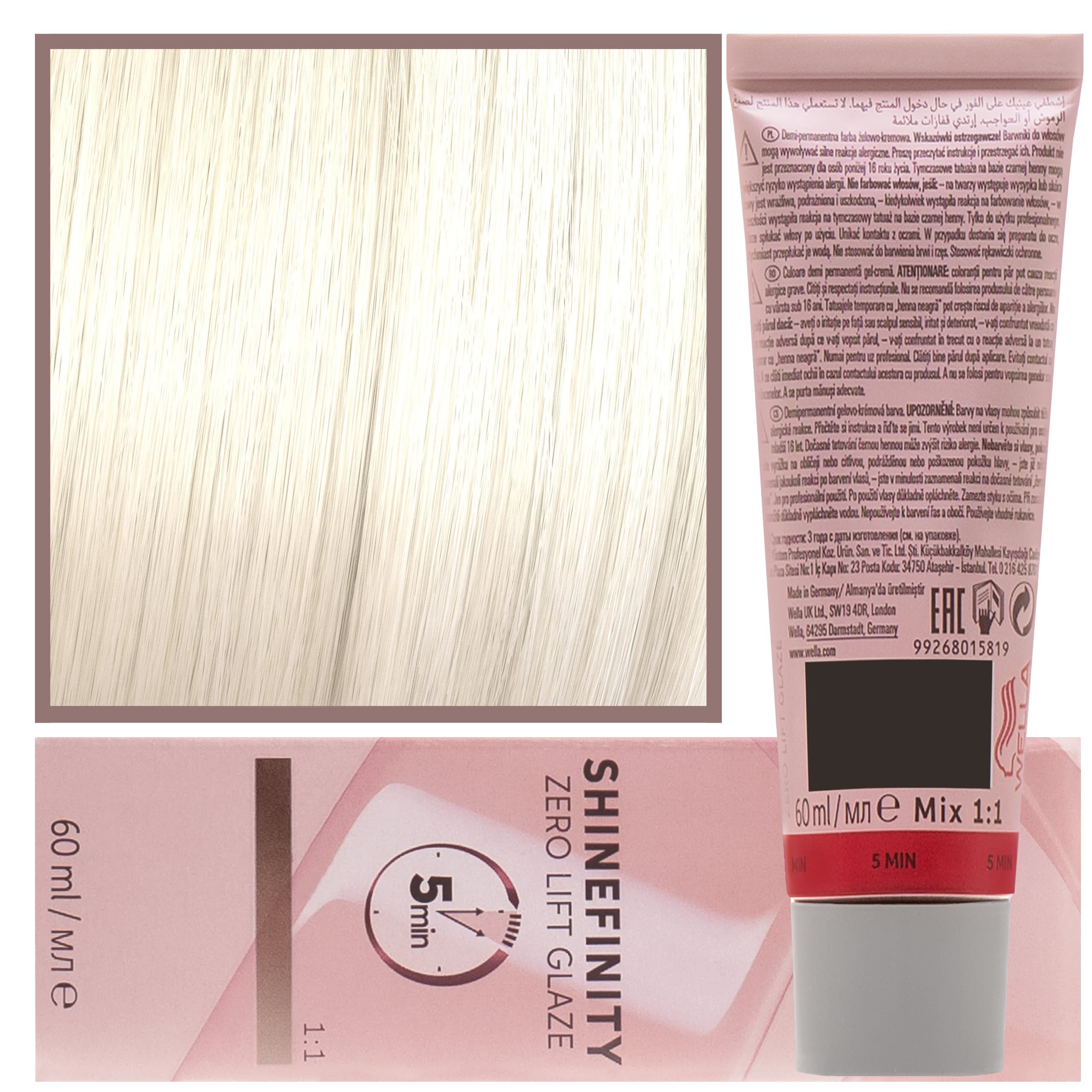 Shinefinity Zero Lift Glaze - profesjonalna farba do włosów, 010/0 Clear | Naturalny Błysk