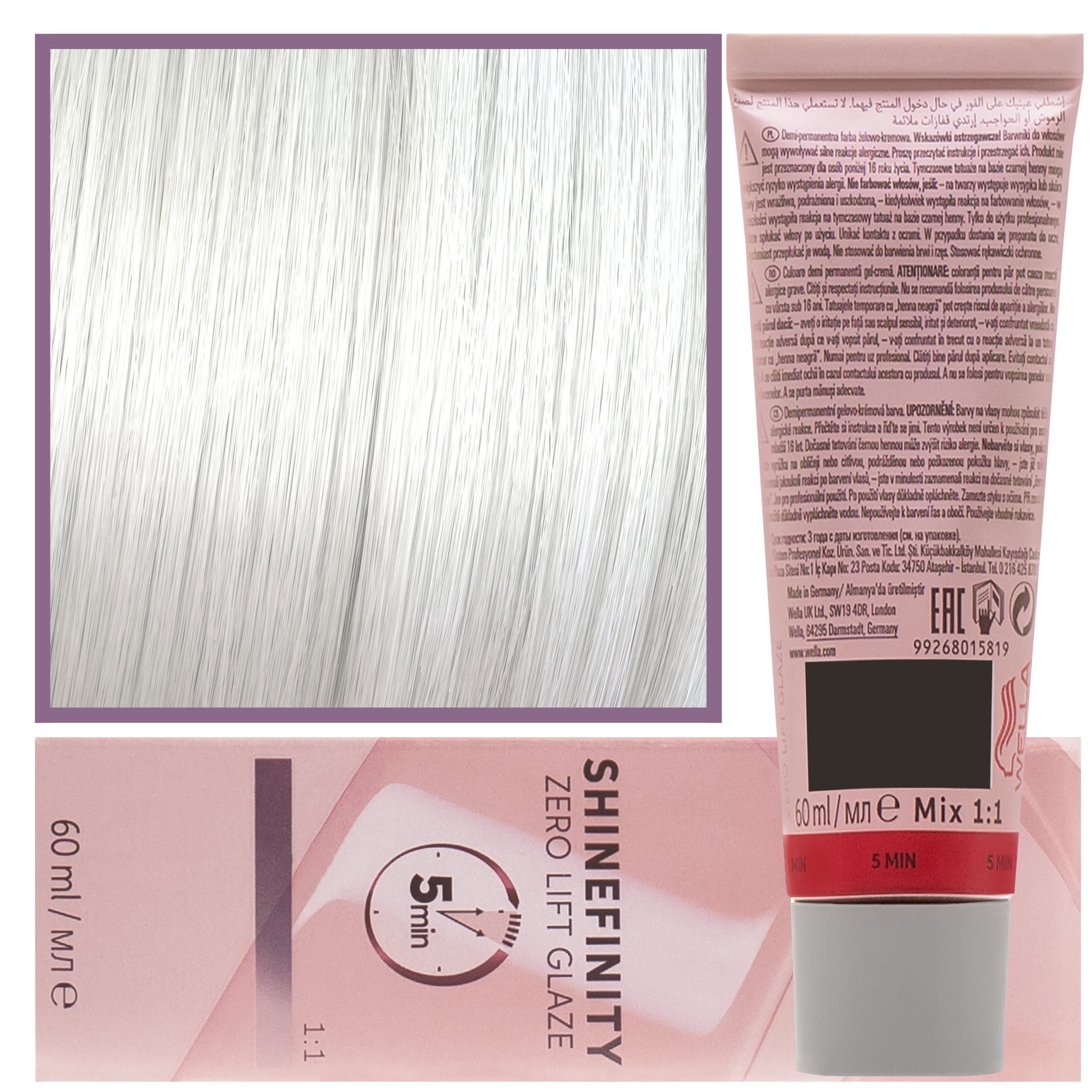 Shinefinity Zero Lift Glaze - profesjonalna farba do włosów, 010/6 Clear | Lawendowy Błysk