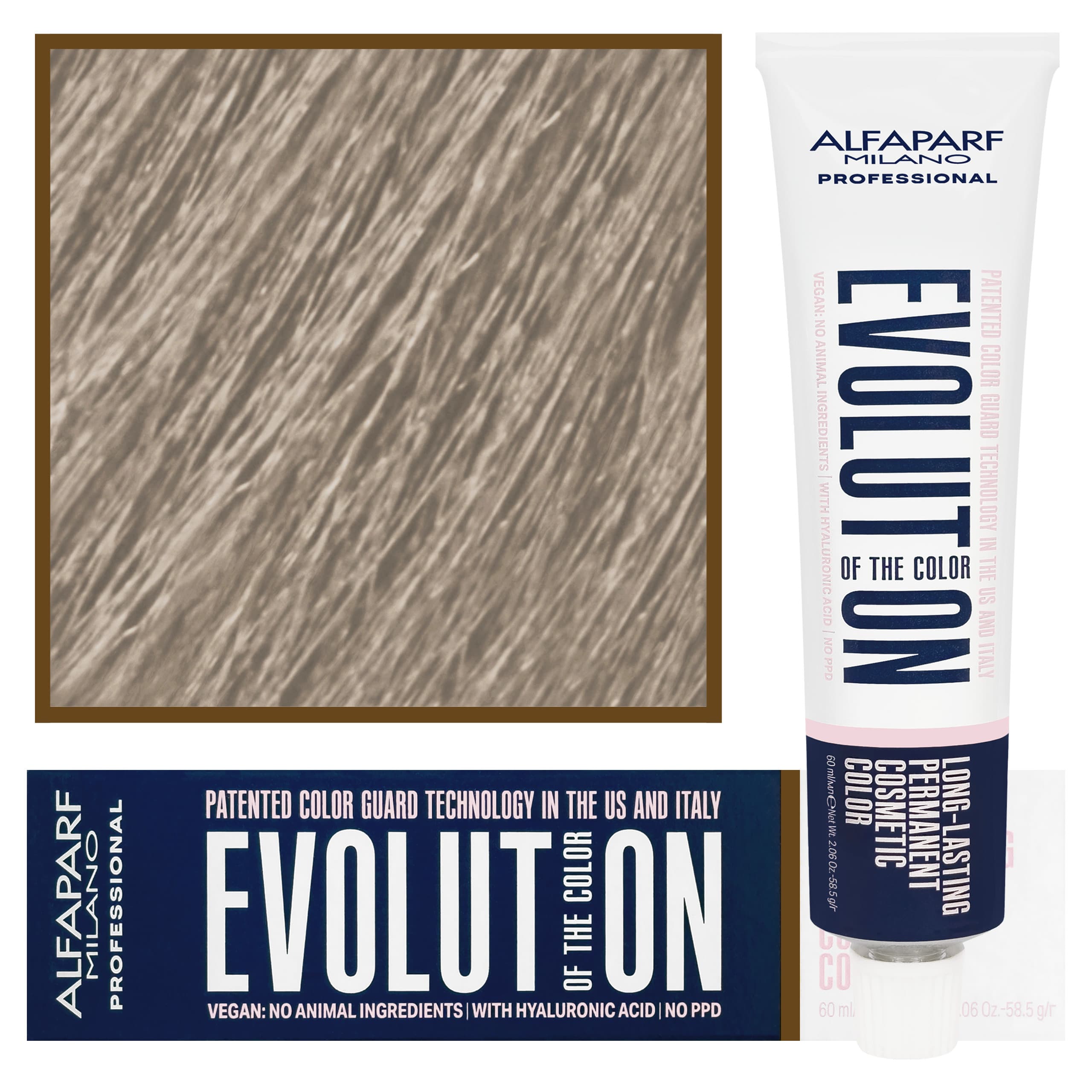 Evolution - wegańska farba do koloryzacji włosów, 9,1 | Bardzo Jasny Popielaty Blond