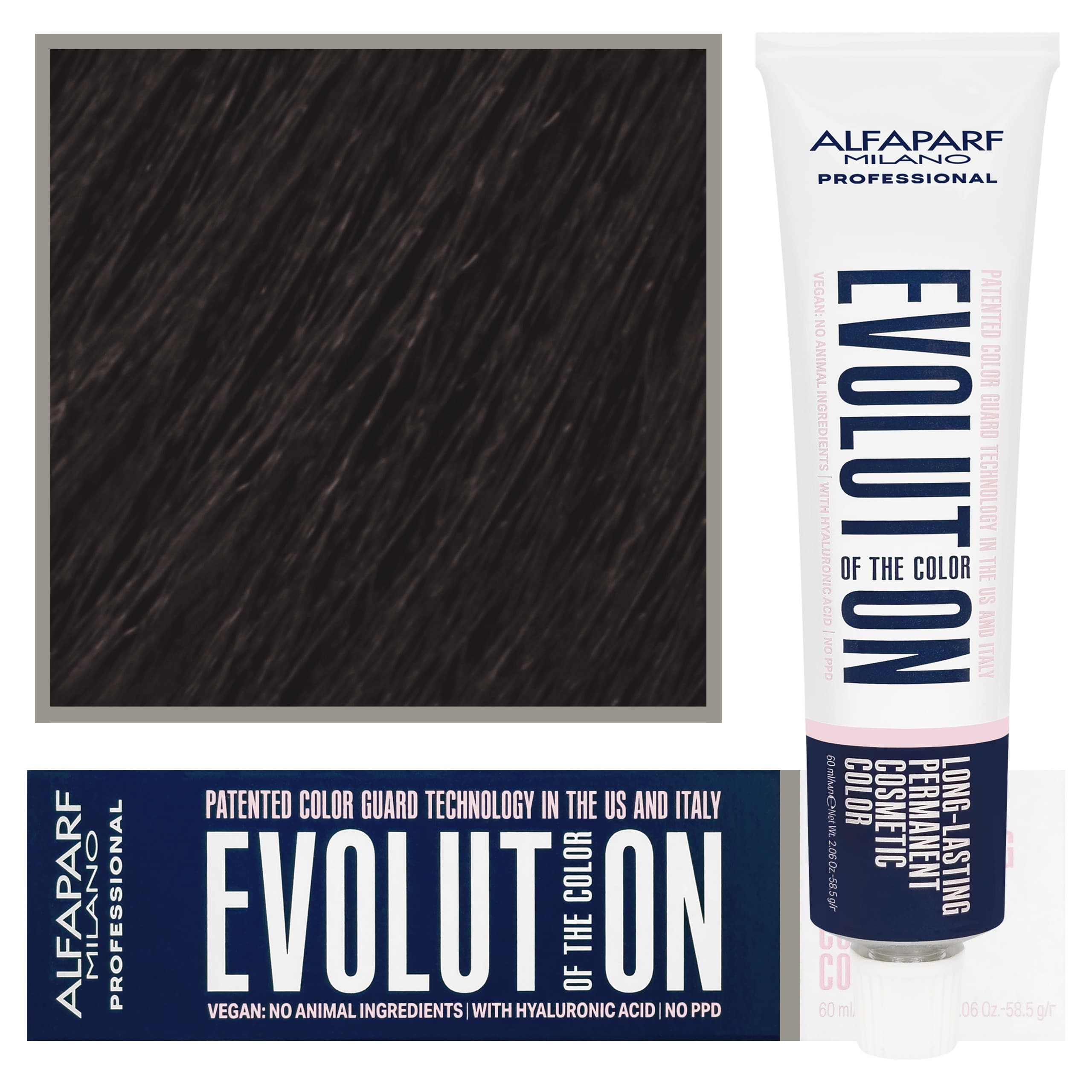 Evolution - wegańska farba do koloryzacji włosów, 5 NI | Jasny Intensywny Naturalny Brąz