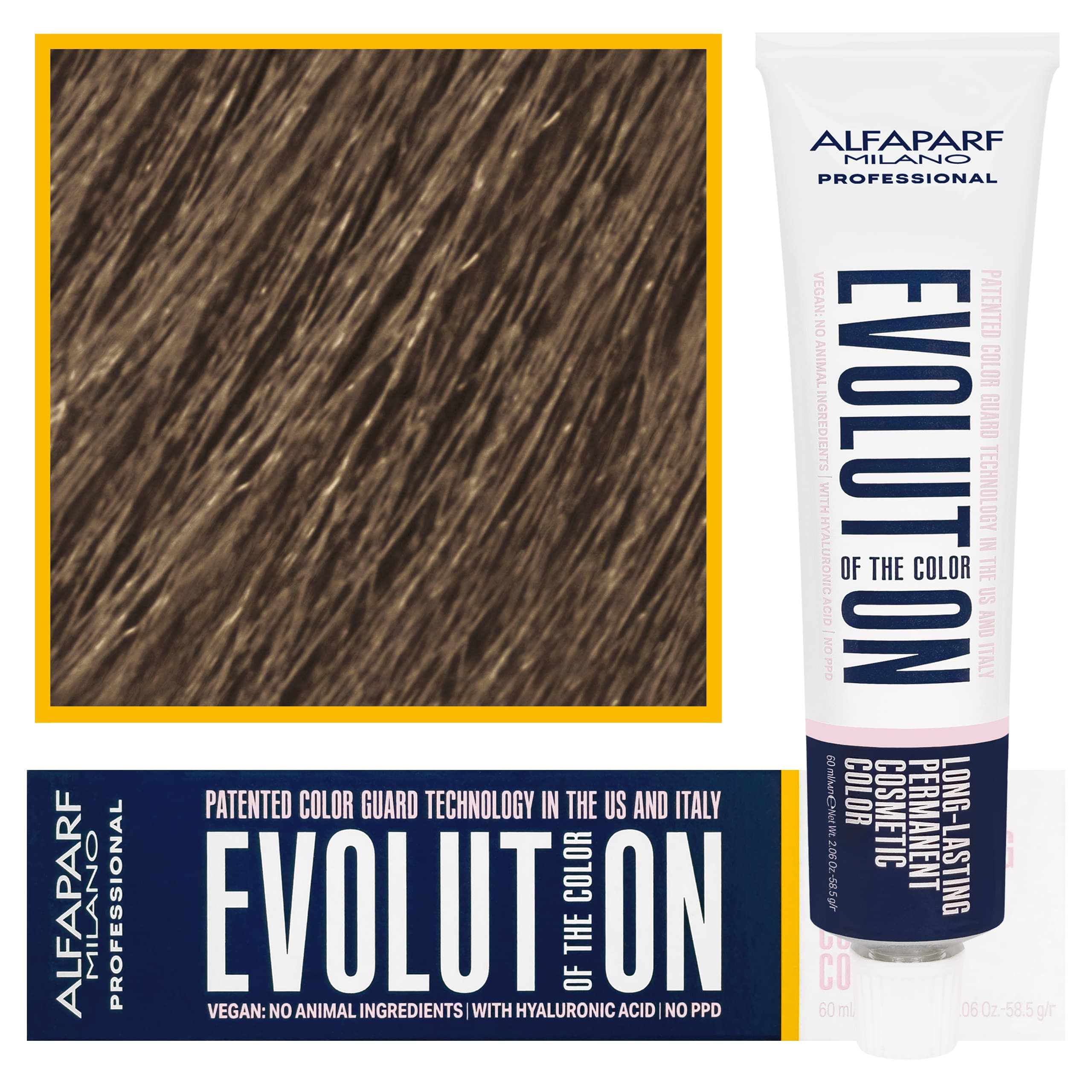 Evolution - wegańska farba do koloryzacji włosów, 7,31 | Średni Złocisty Popielaty Blond