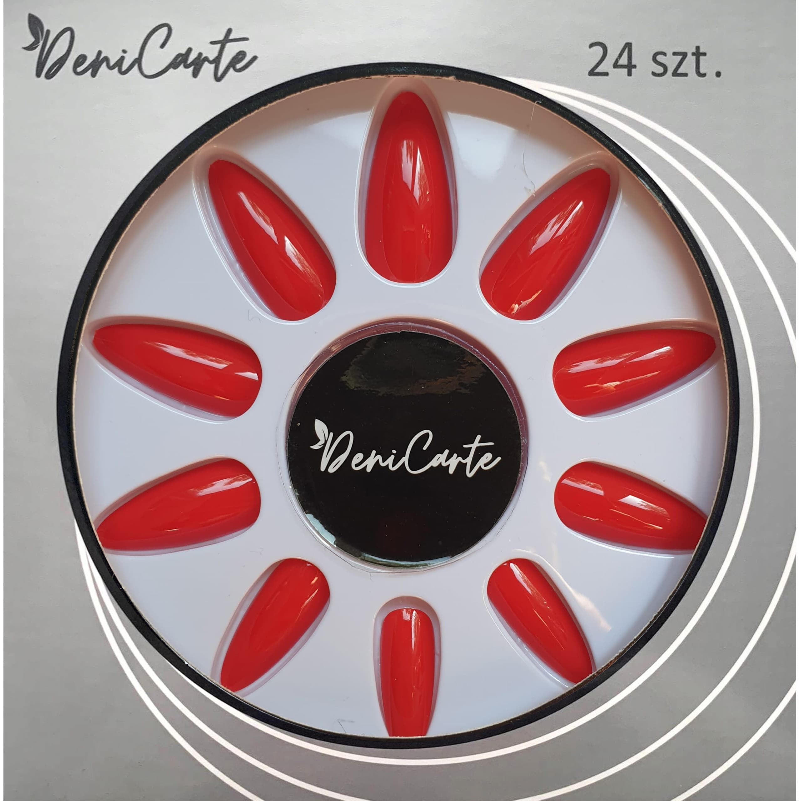 Deni Carte Tipsy Żelowe - sztuczne paznokcie, różne kolory Red Classic | Klasyczny Czerwony
