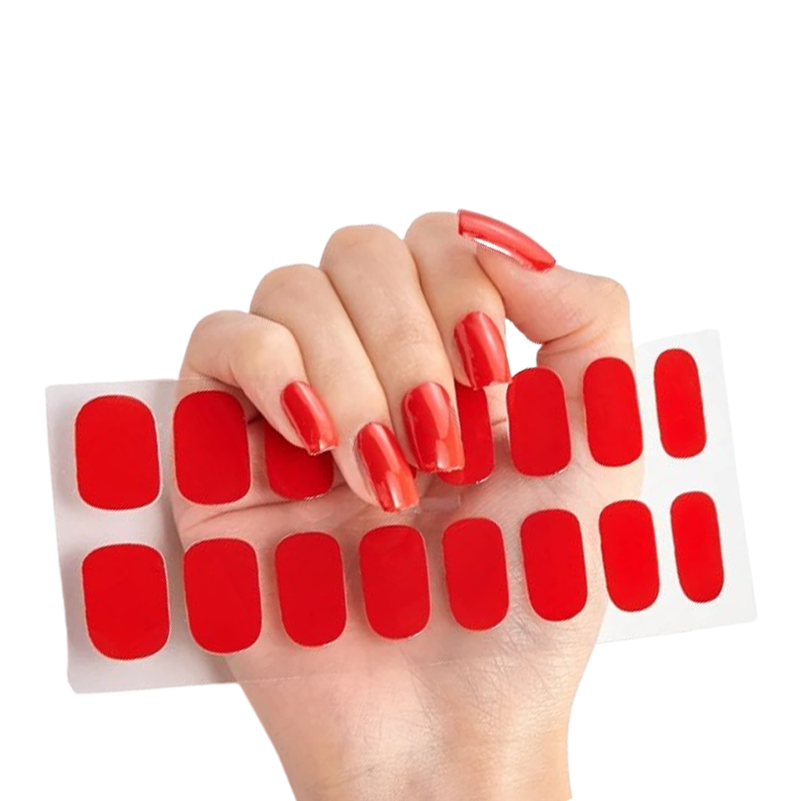 Deni Carte Naklejki Żelowe - naklejki na paznokcie utwardzane UV/LED, różne kolory Intense Red | Intensywny Czerwony
