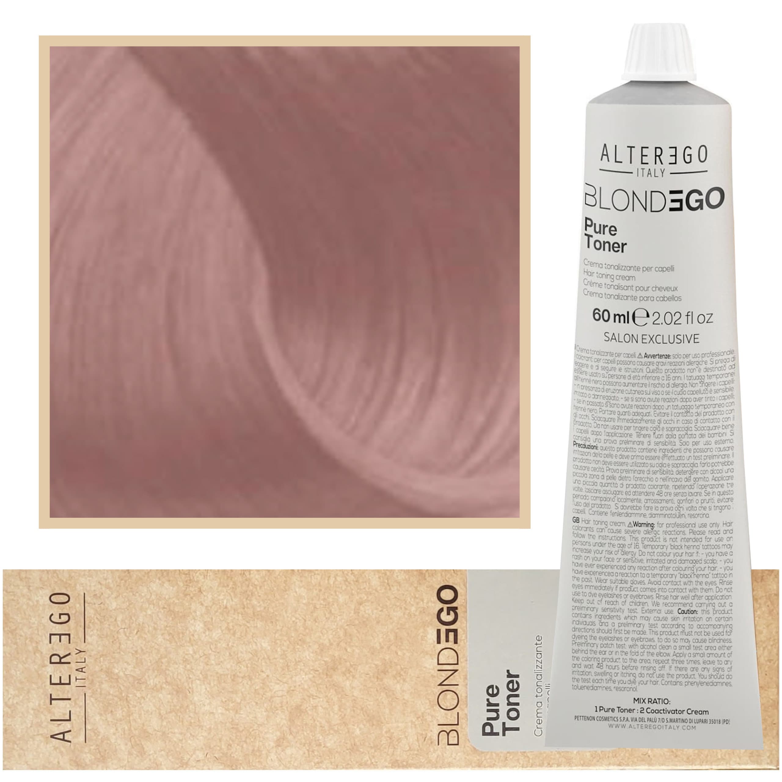 BlondEgo Pure Toner - ochładzający kolor toner do włosów blond, różne kolory, Caramel | Karmelowy Blond