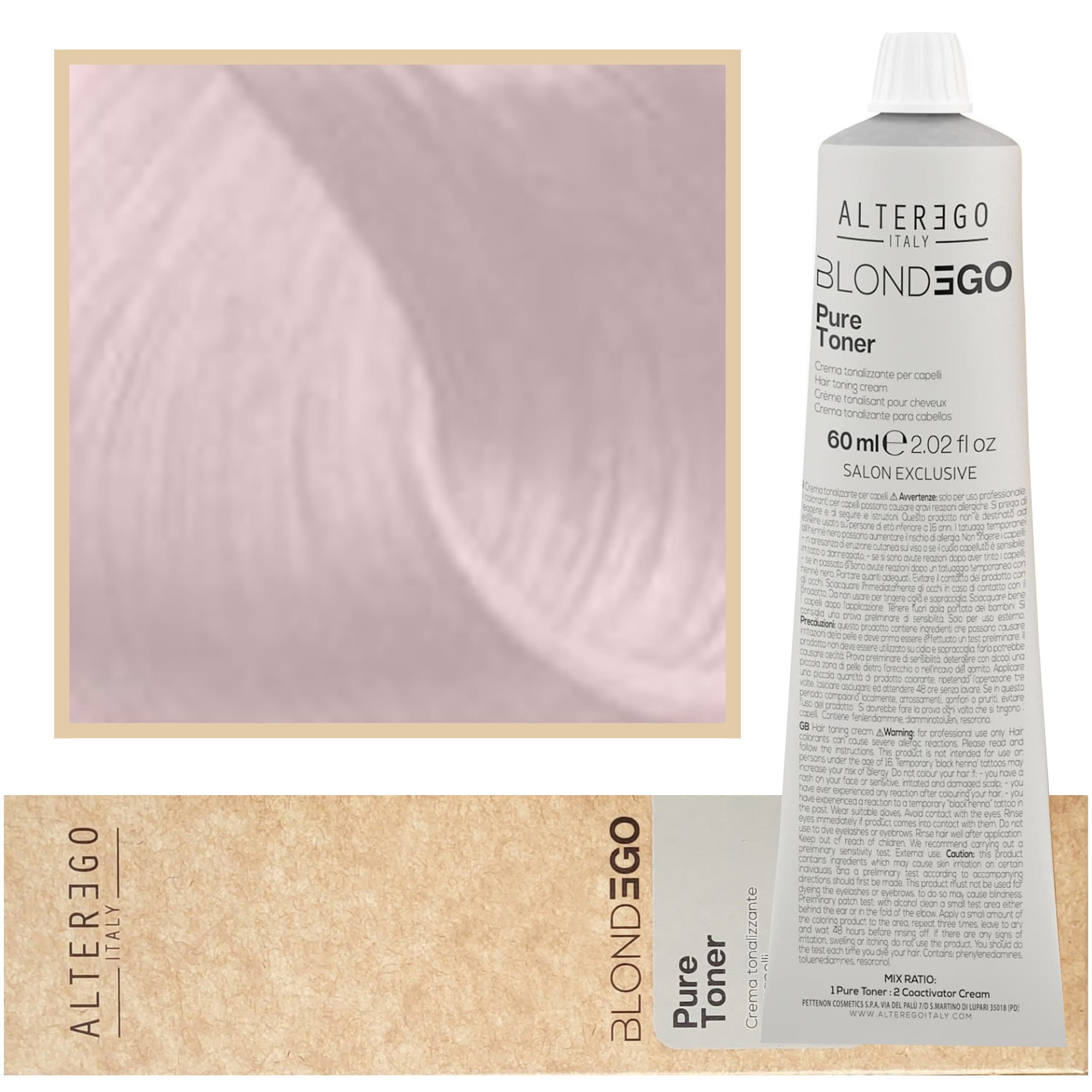 BlondEgo Pure Toner - ochładzający kolor toner do włosów blond, różne kolory, White | Biały