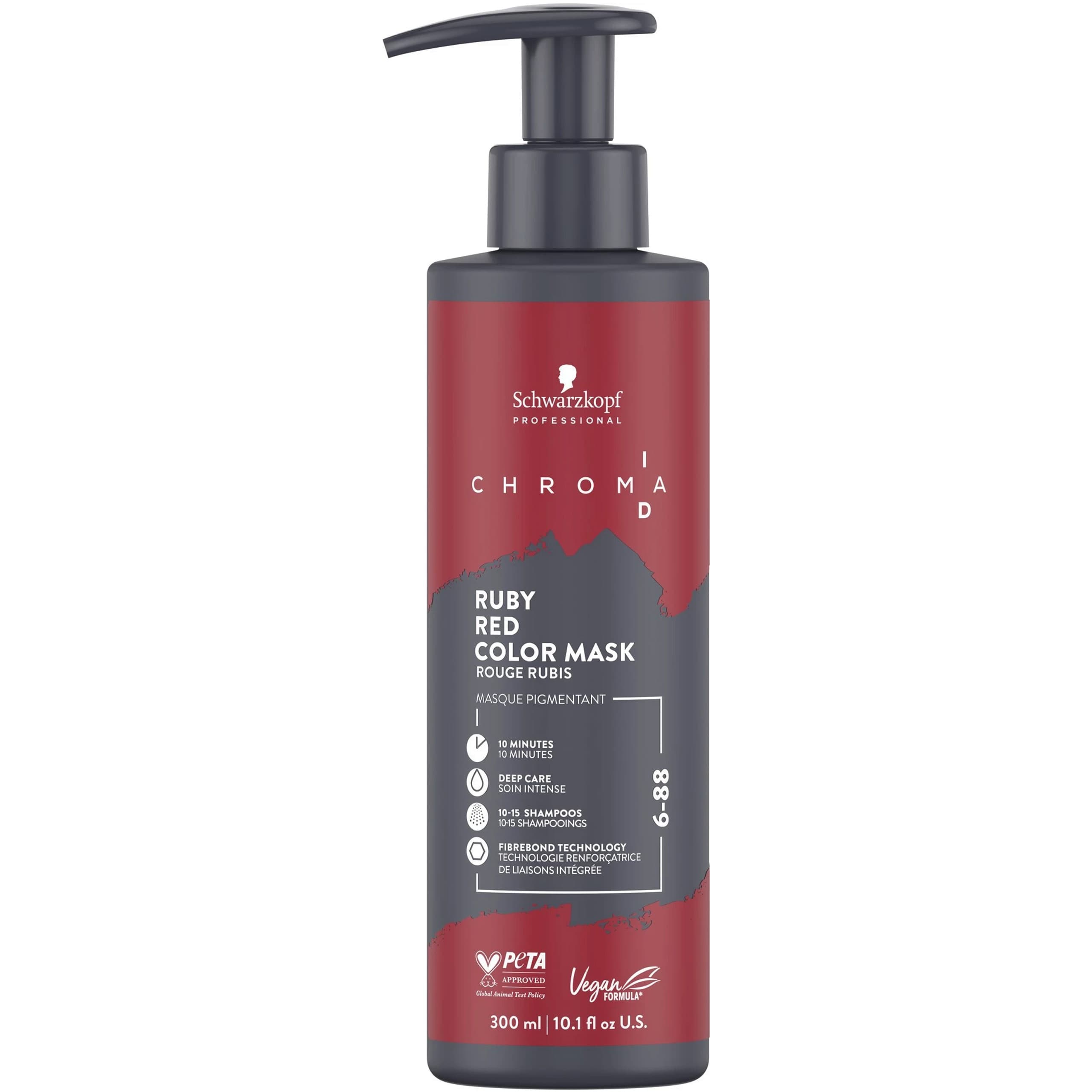 Schwarzkopf Chroma ID Color Mask - maska koloryzująca do włosów, 6-88 Ruby Red | Rubinowy Czerwony