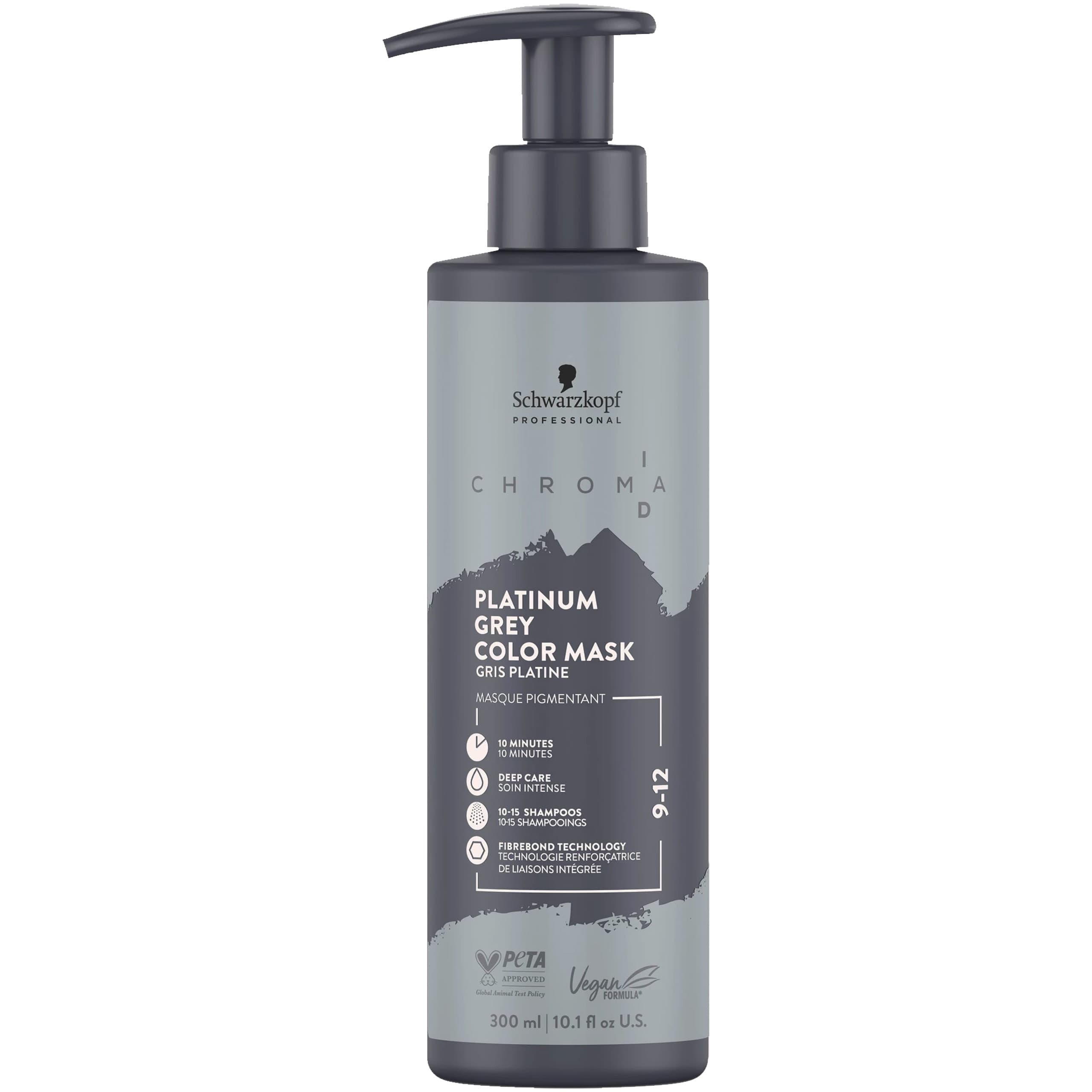 Schwarzkopf Chroma ID Color Mask - maska koloryzująca do włosów, 9-12 Platinum Grey | Platynowy Szary