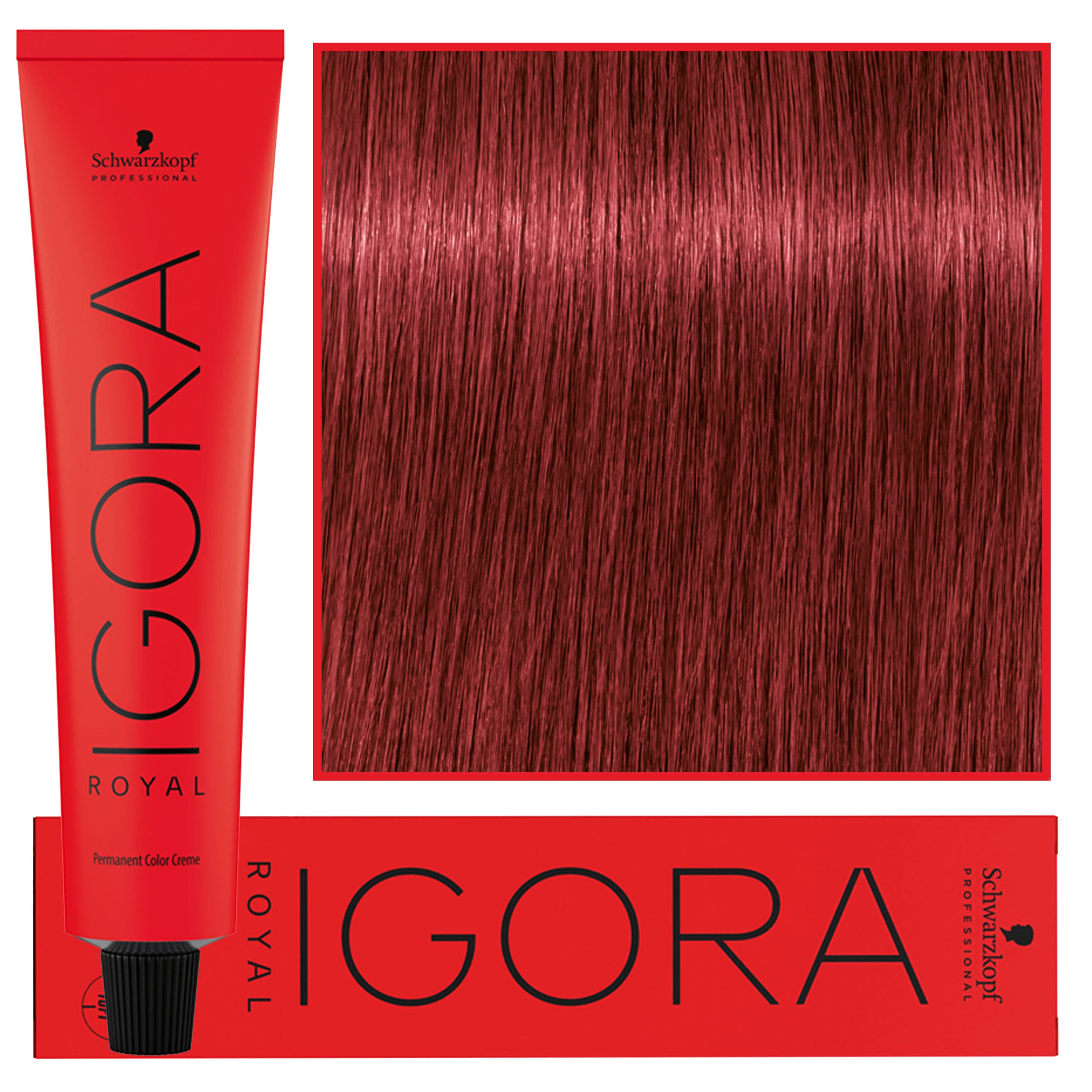 Igora Royal - trwała farba do włosów o innowacyjnej formule, 6-88 | Ciemny Blond Czerwony Ekstra